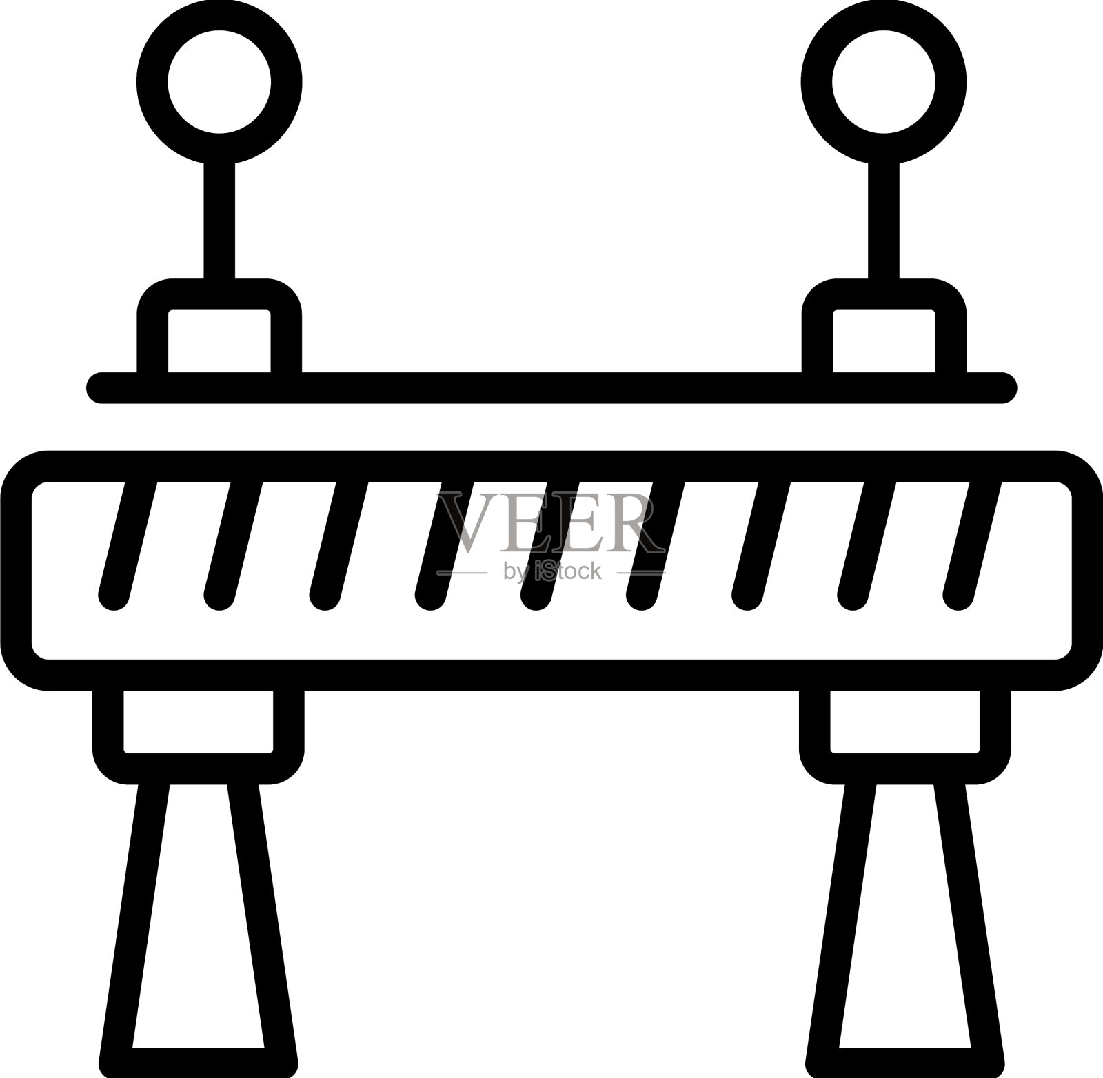 封锁火车障碍图标概述交通插画图片素材