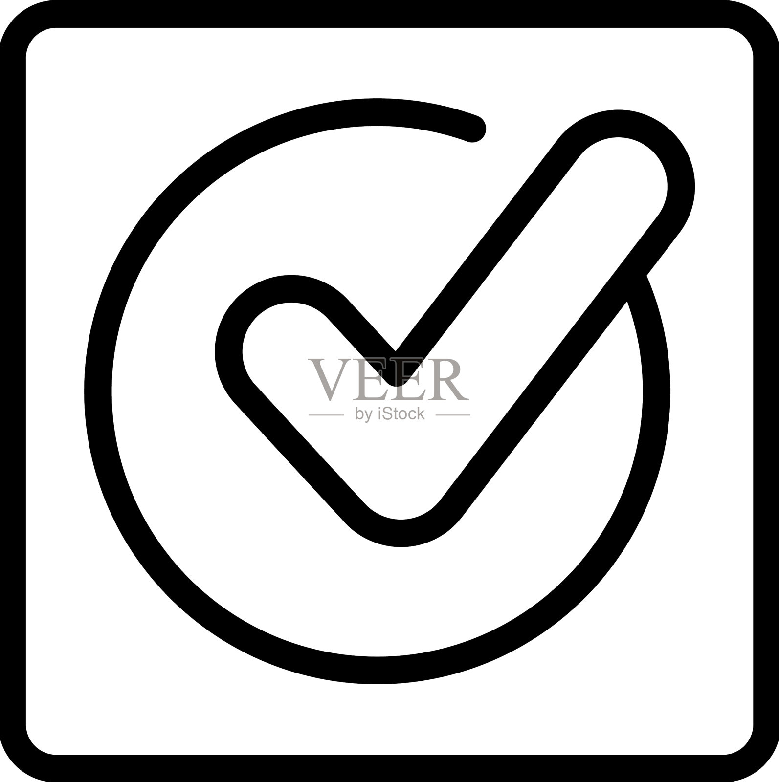 批准标准图标大纲应用程序测试图标素材