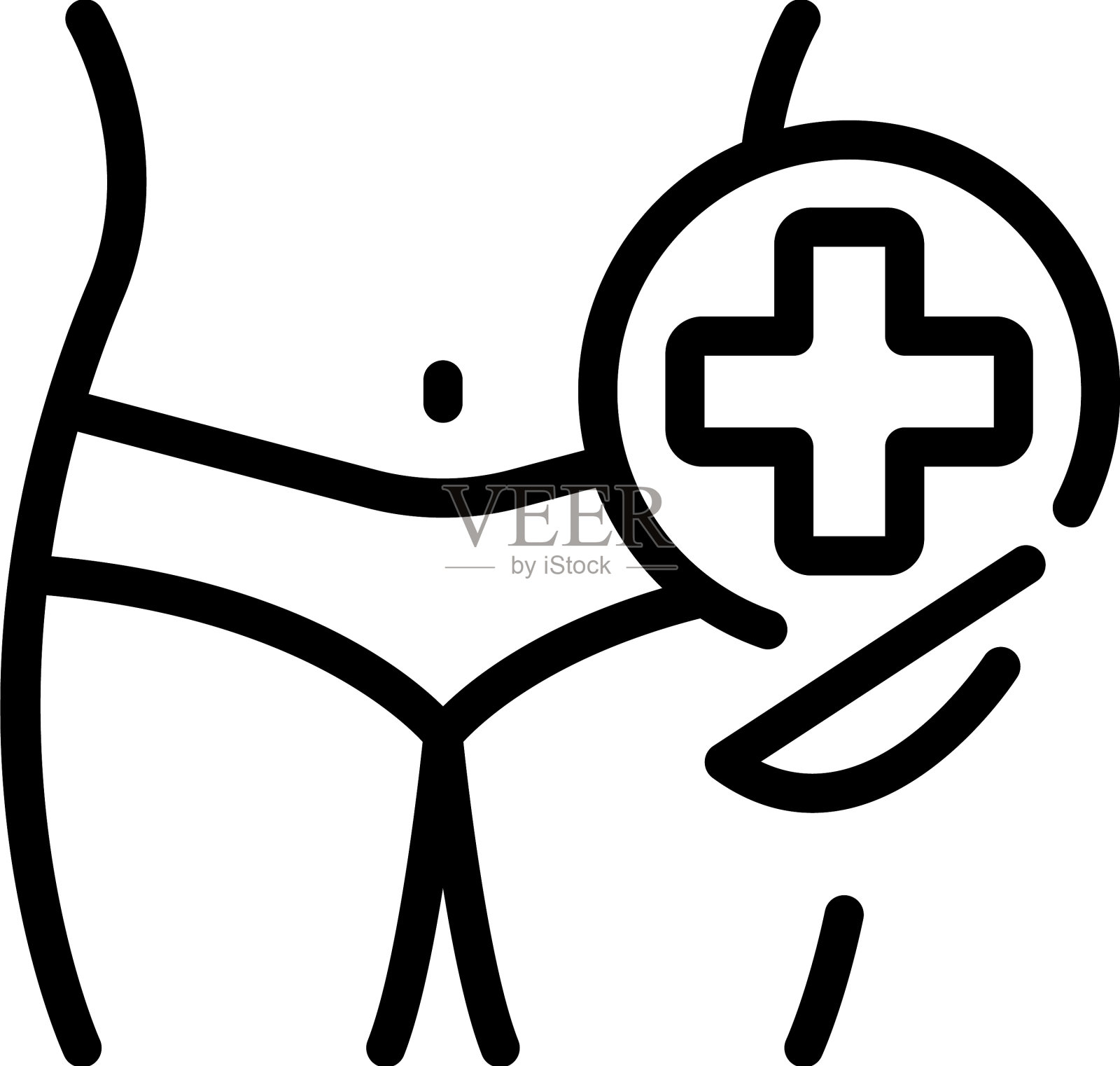 医学手术图标勾勒皮肤饮食插画图片素材