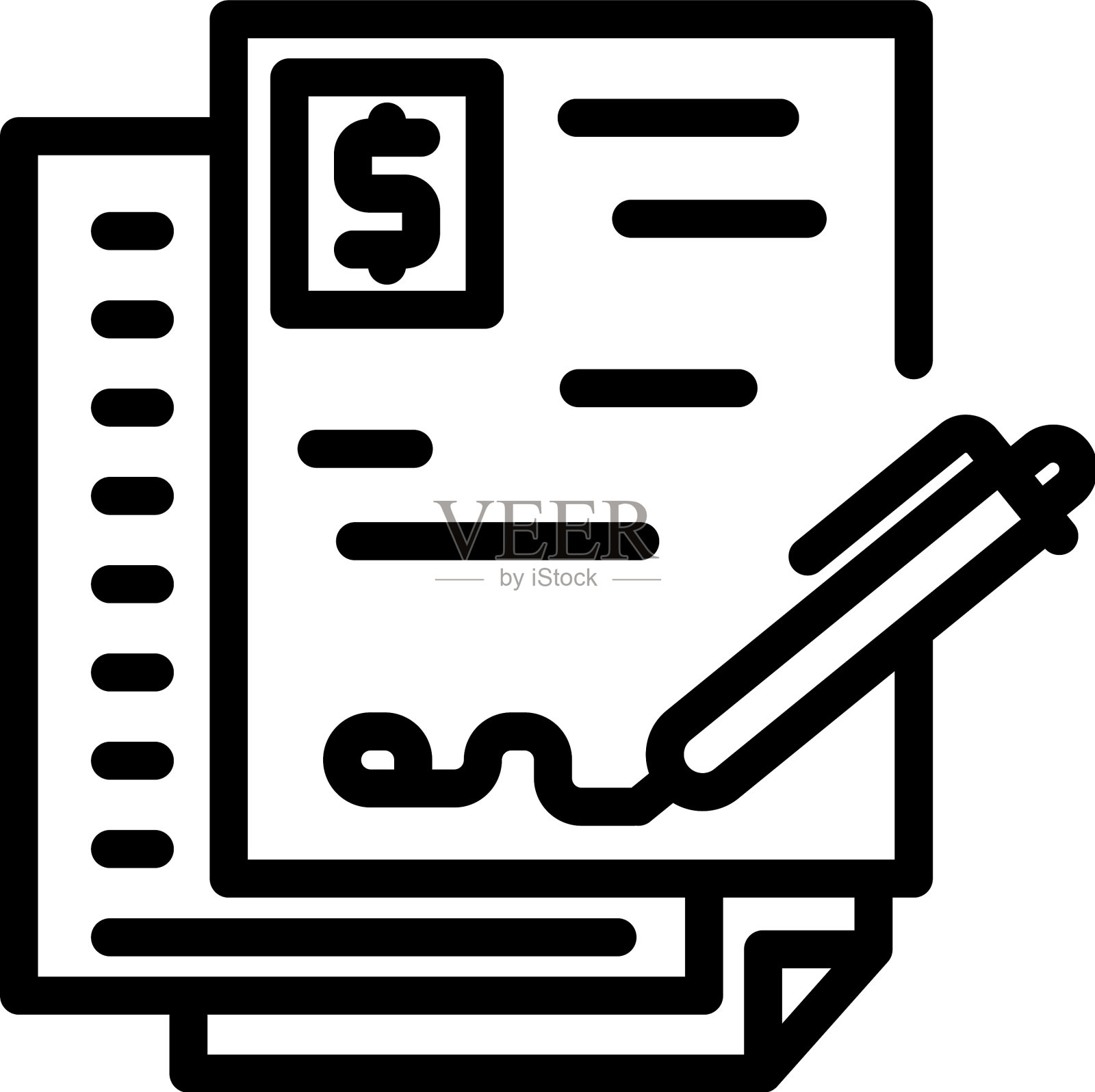 合同贷款图标概述支付收入插画图片素材