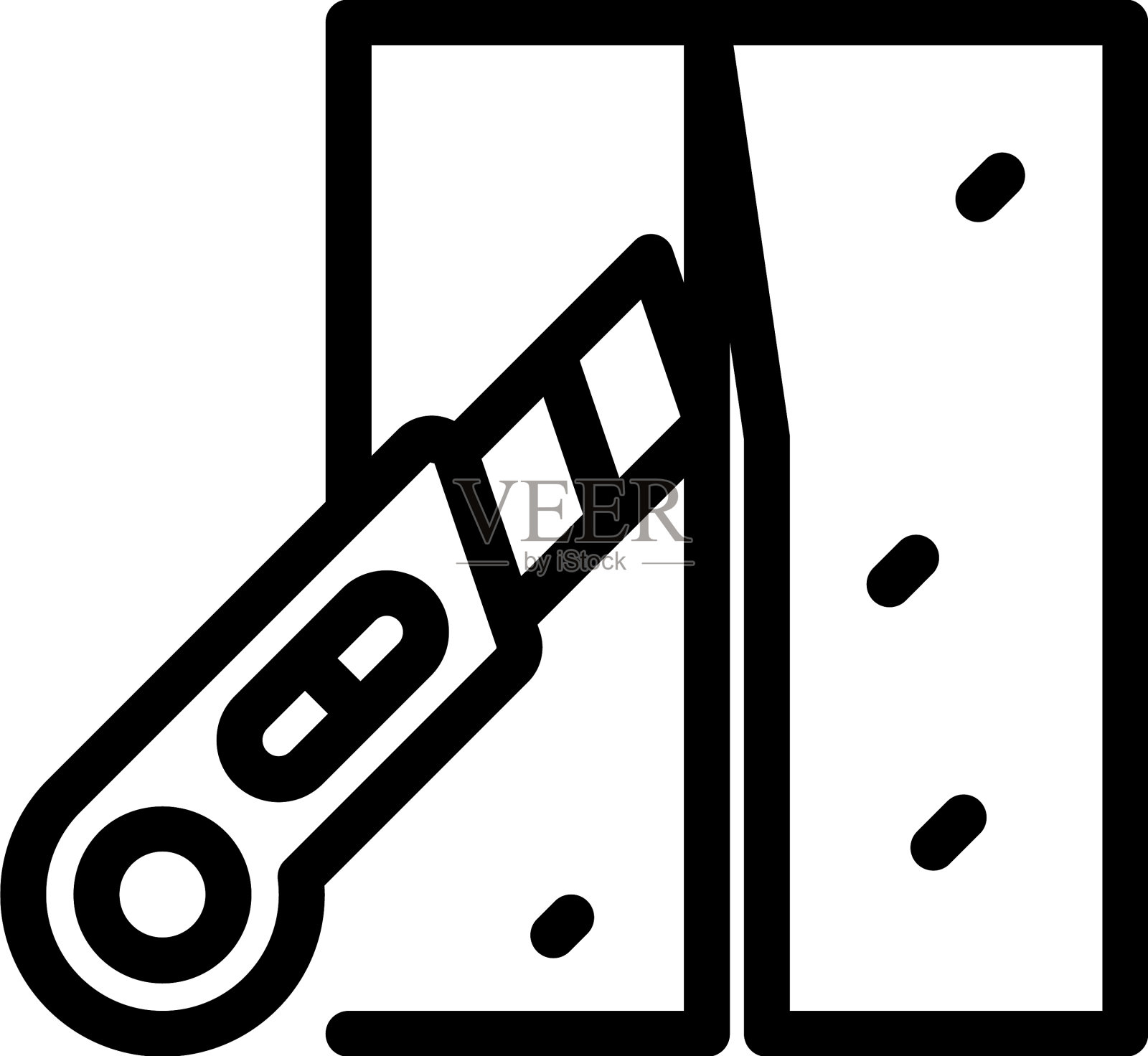 削减干墙图标轮廓的家庭涂料插画图片素材