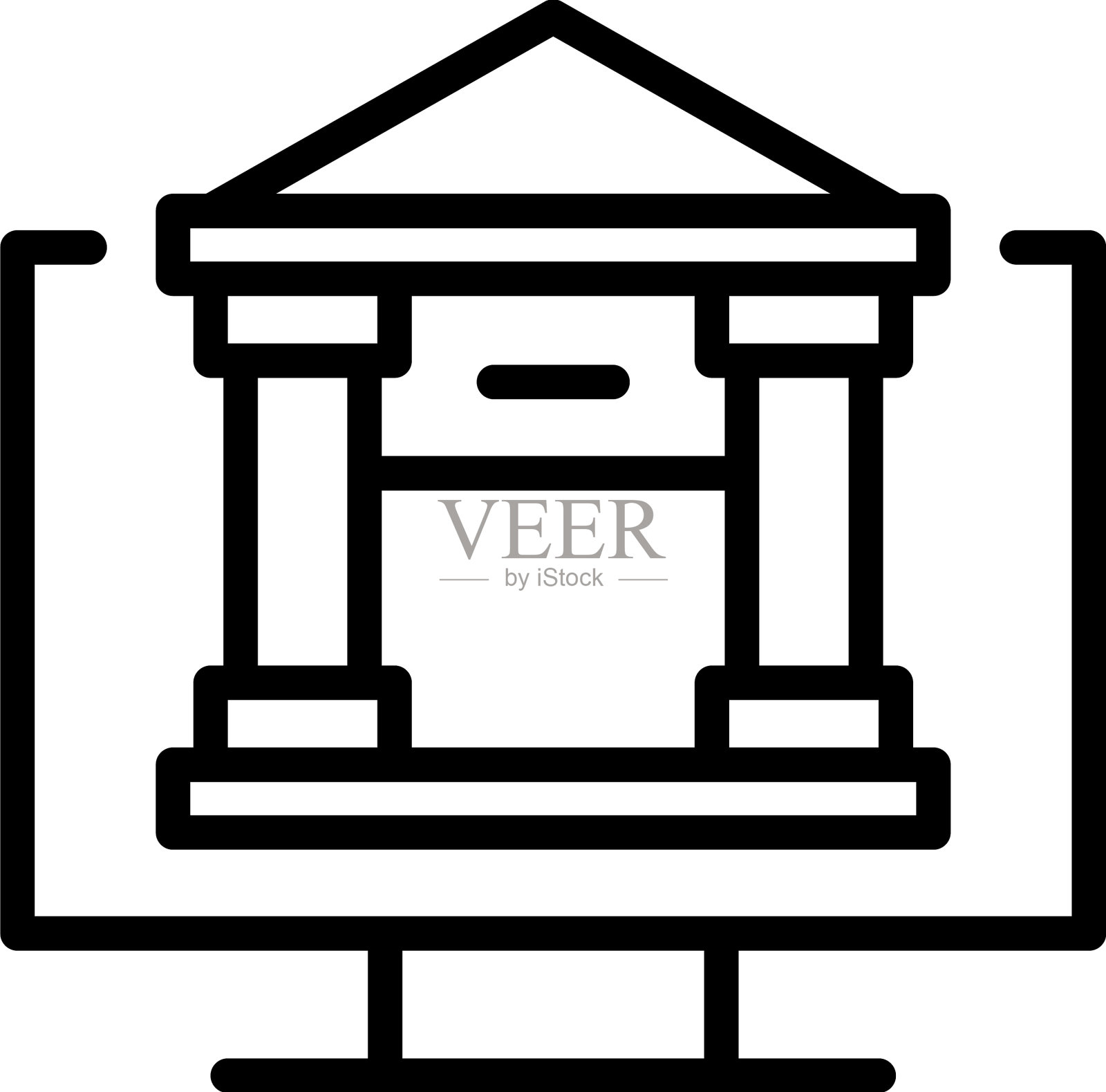 网络网上银行图标概述移动插画图片素材