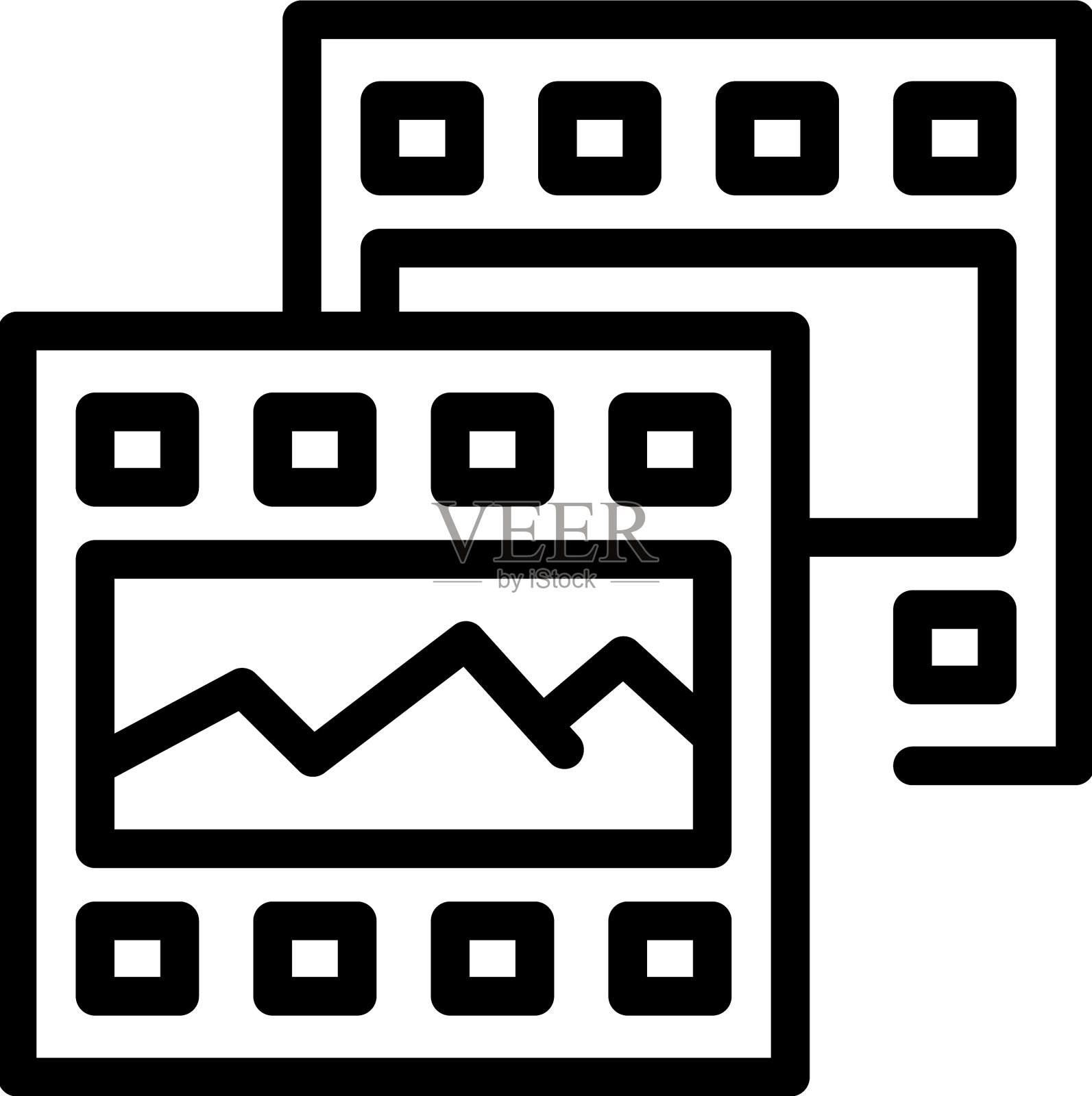 相机图片图标轮廓摄影工作室图标素材