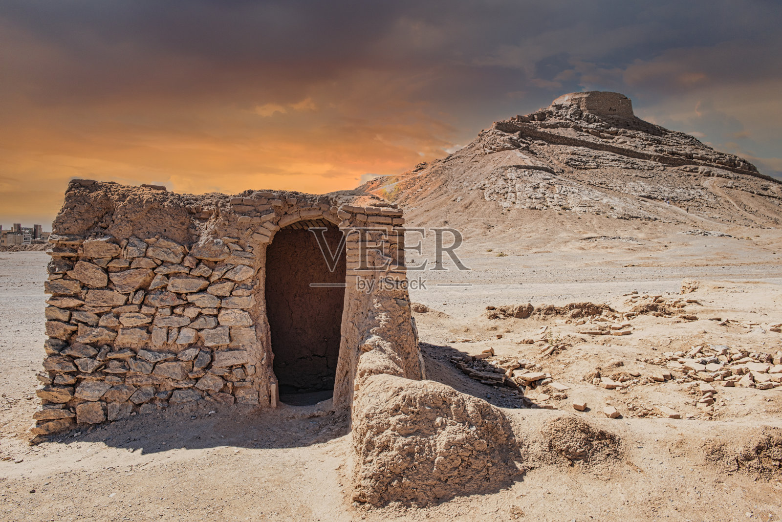 亚兹德寂静之塔照片摄影图片