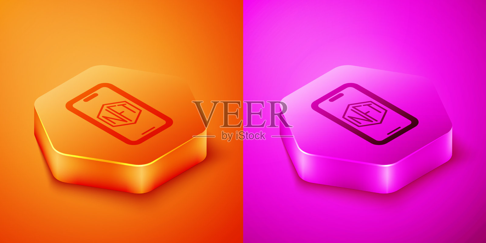 等距移动与艺术商店应用程序图标孤立图标素材