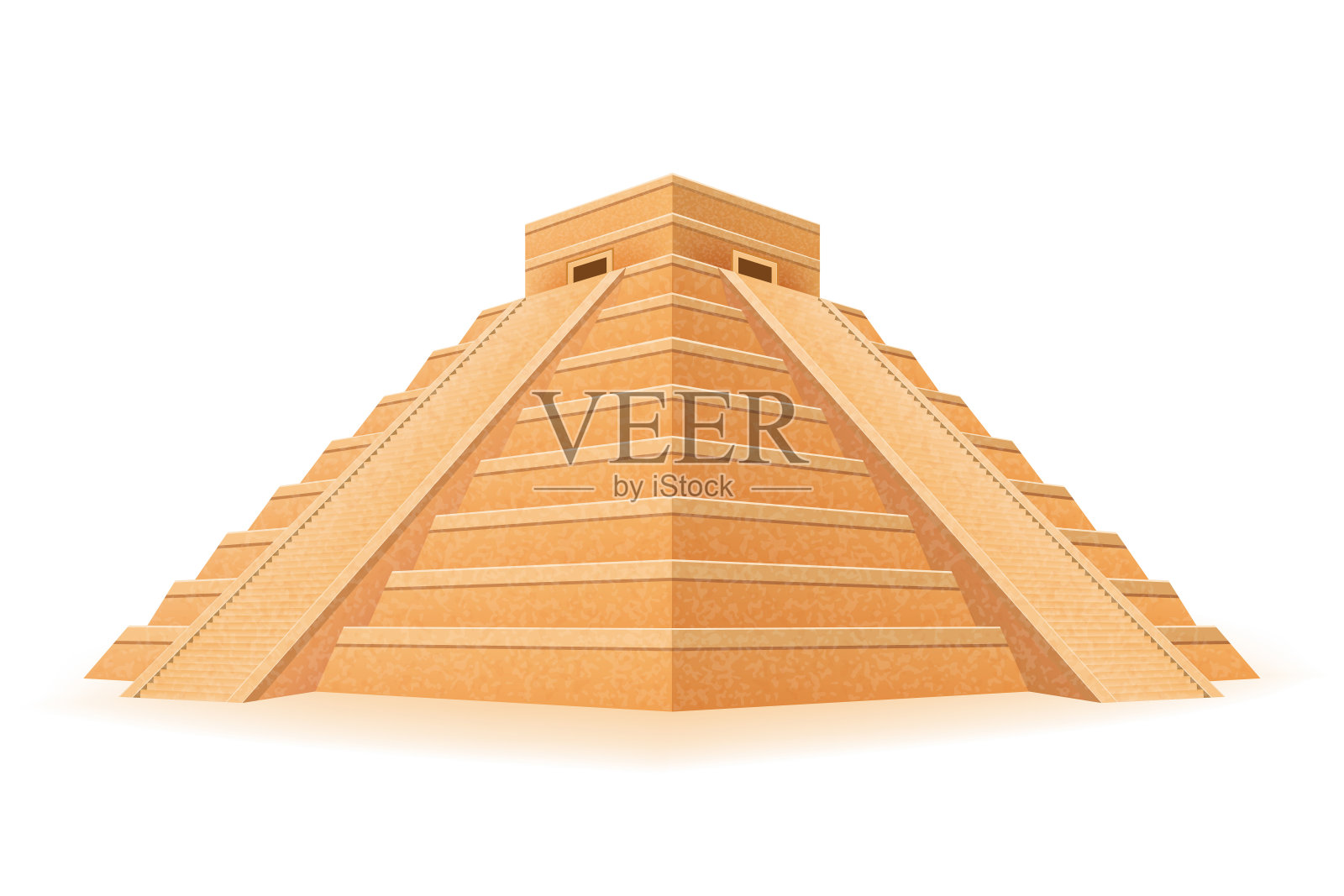 古玛雅金字塔矢量插图插画图片素材