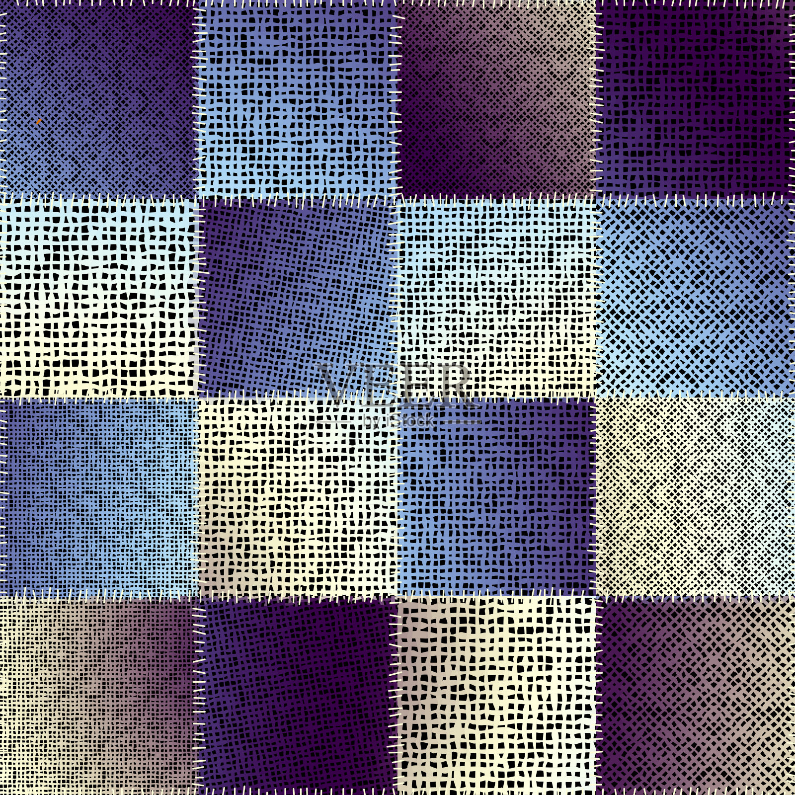 仿粗糙帆布的纹理。无缝模式。插画图片素材