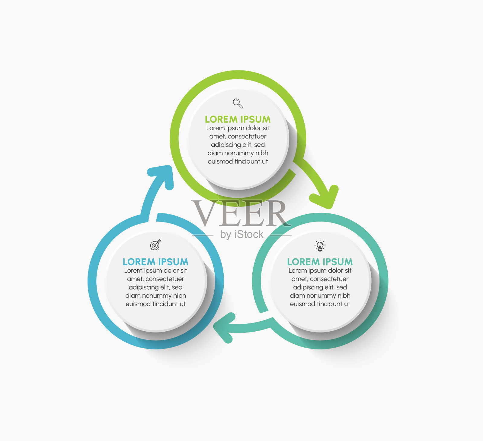 商业圈。时间轴信息图表图标设计的抽象背景模板插画图片素材