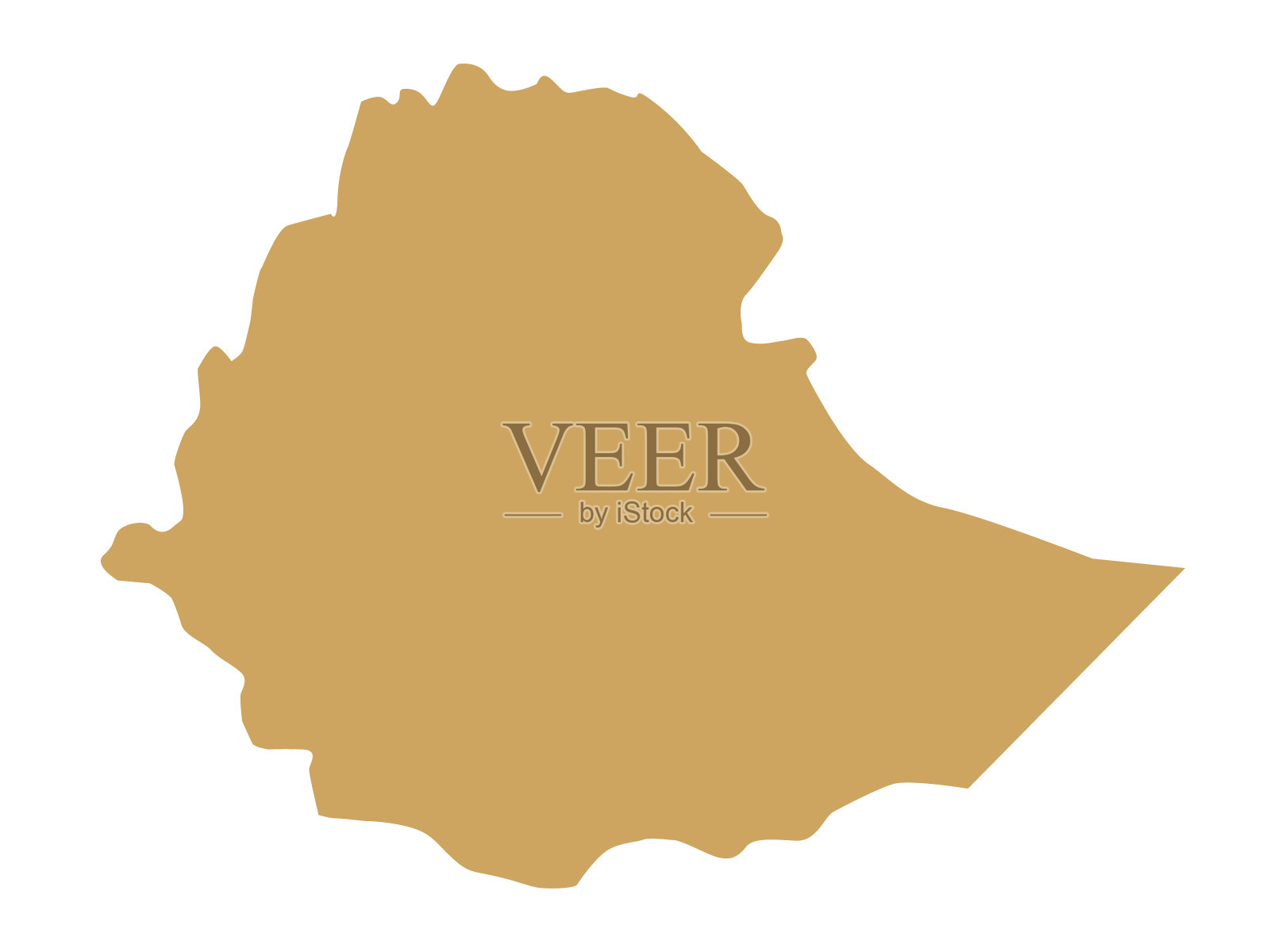 埃塞俄比亚的地图插画图片素材