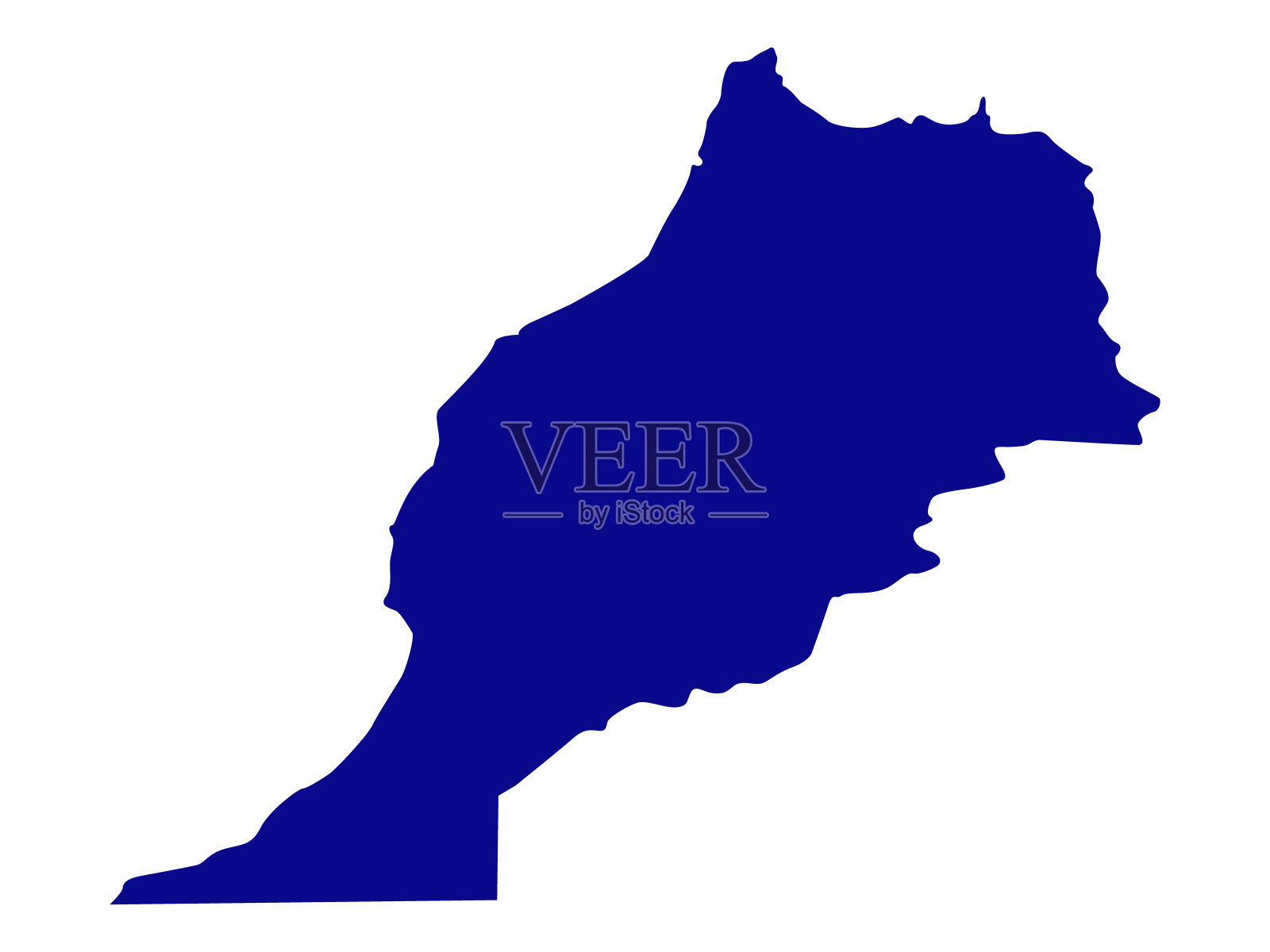 摩洛哥地图插画图片素材