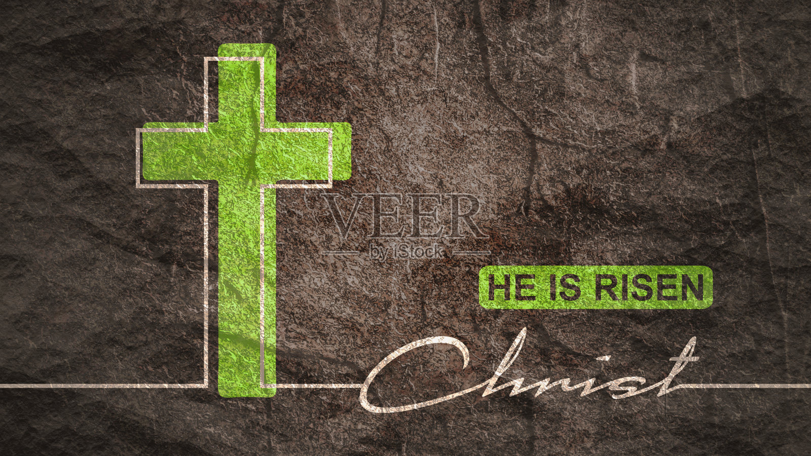 克罗斯和他上升文本的细线风格插画图片素材