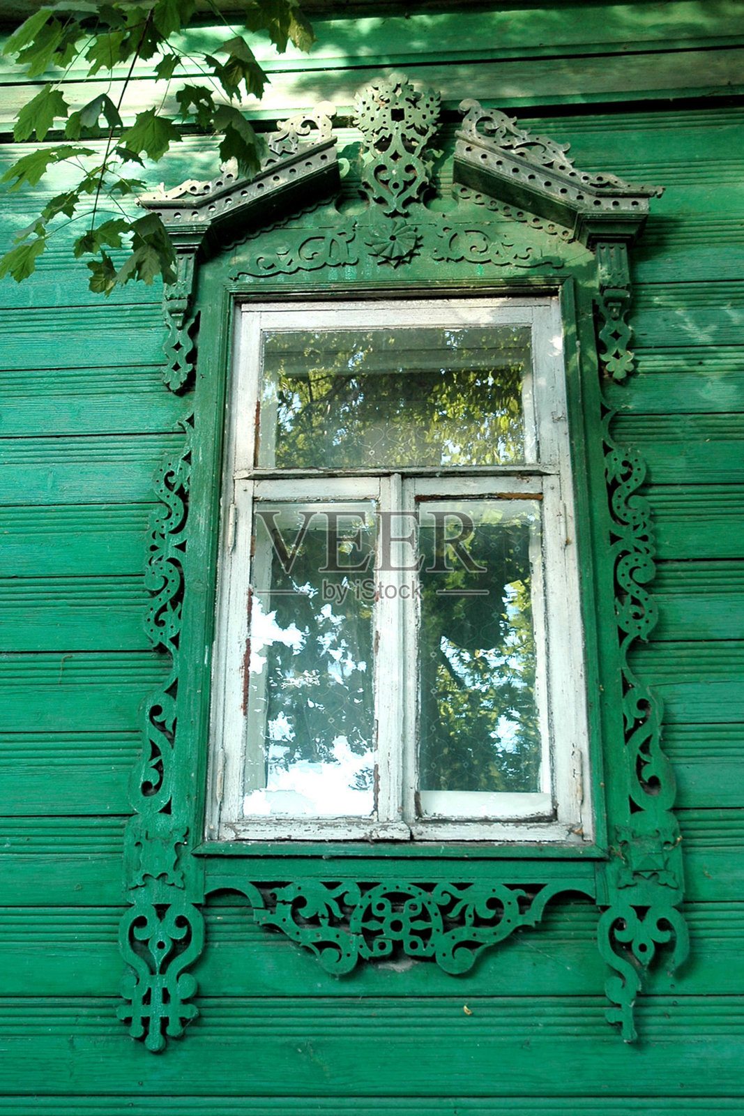 俄罗斯装饰别墅窗户照片摄影图片