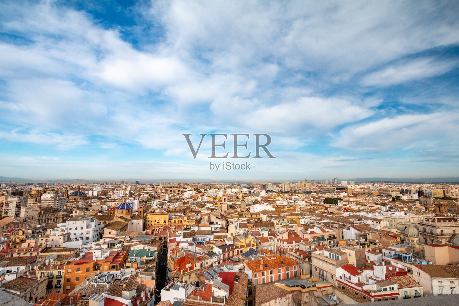 西班牙巴伦西亚的城市景观照片摄影图片