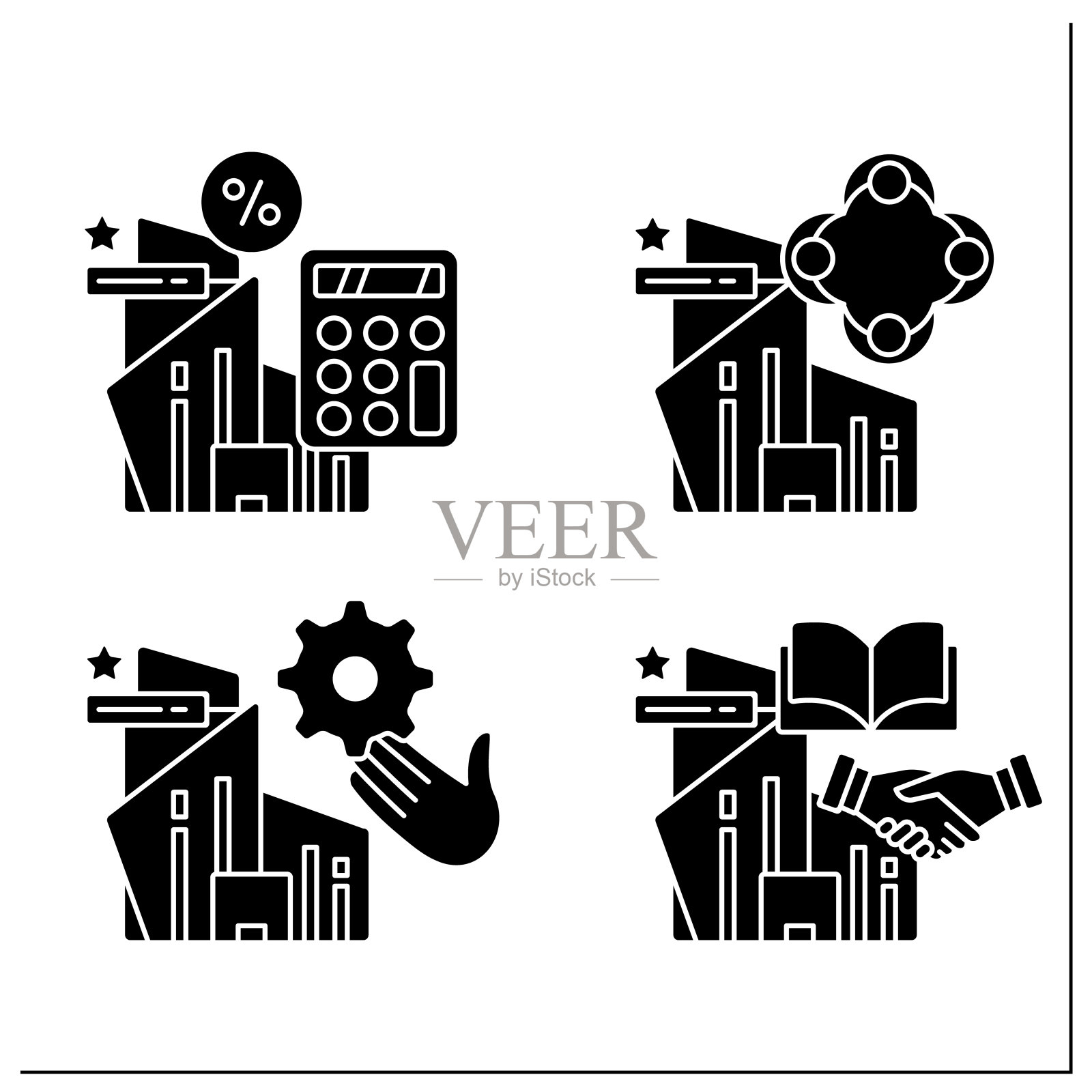 公司治理符号图标设置图标素材