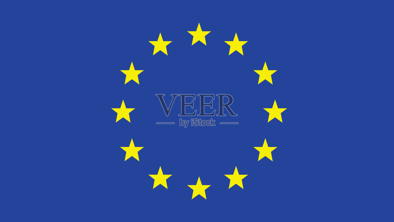 动画挥舞欧盟旗帜Eps文件-欧盟旗帜矢量文件插画图片素材