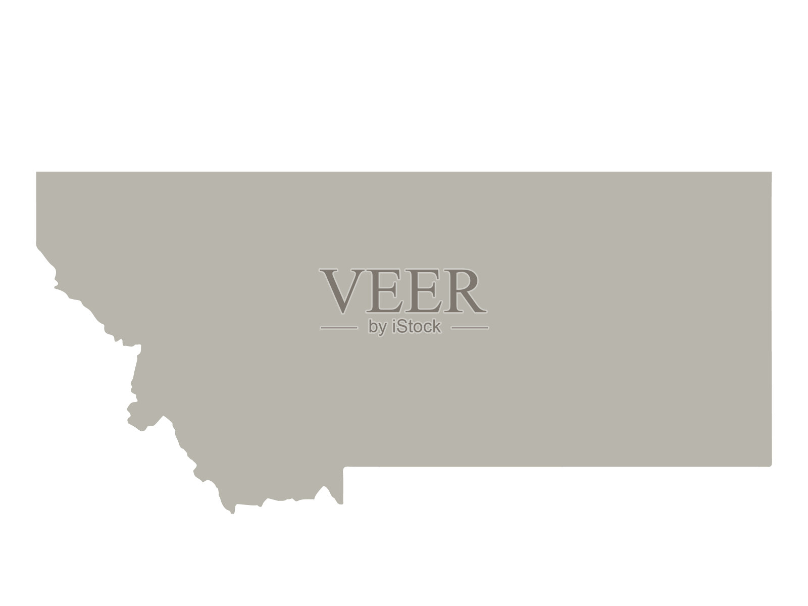 蒙大拿地图插画图片素材