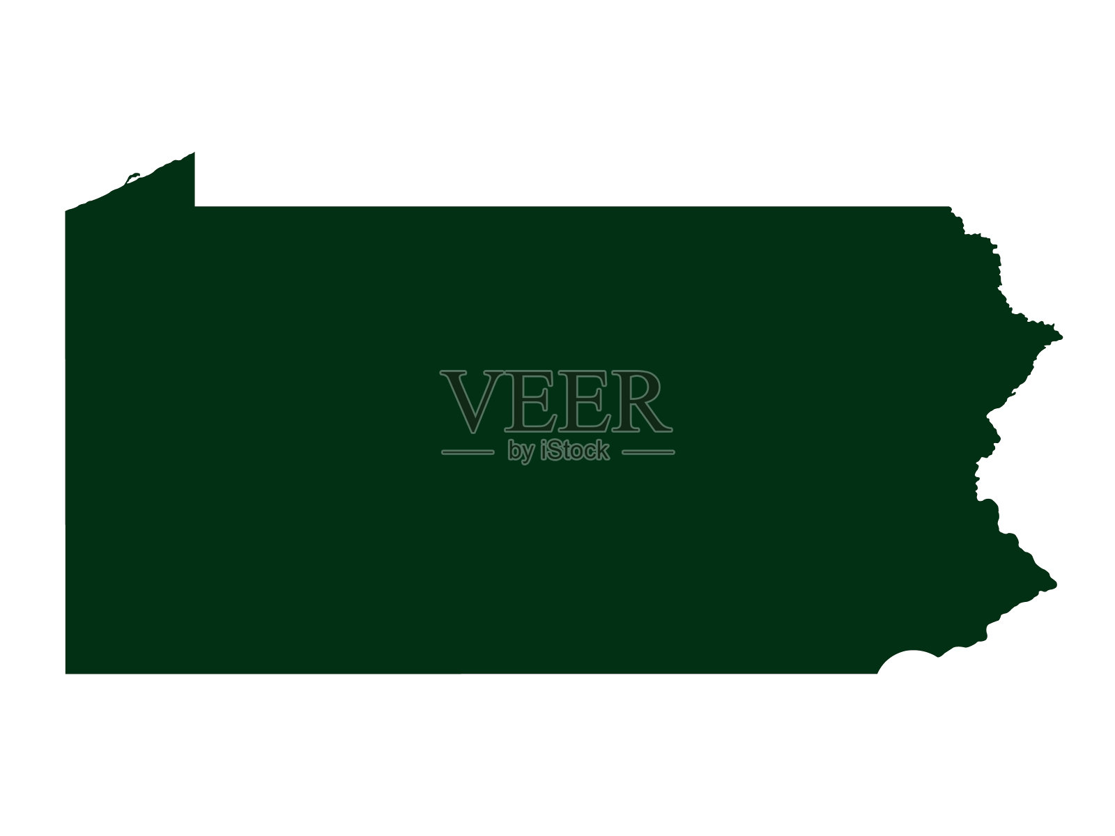 宾夕法尼亚州的地图插画图片素材