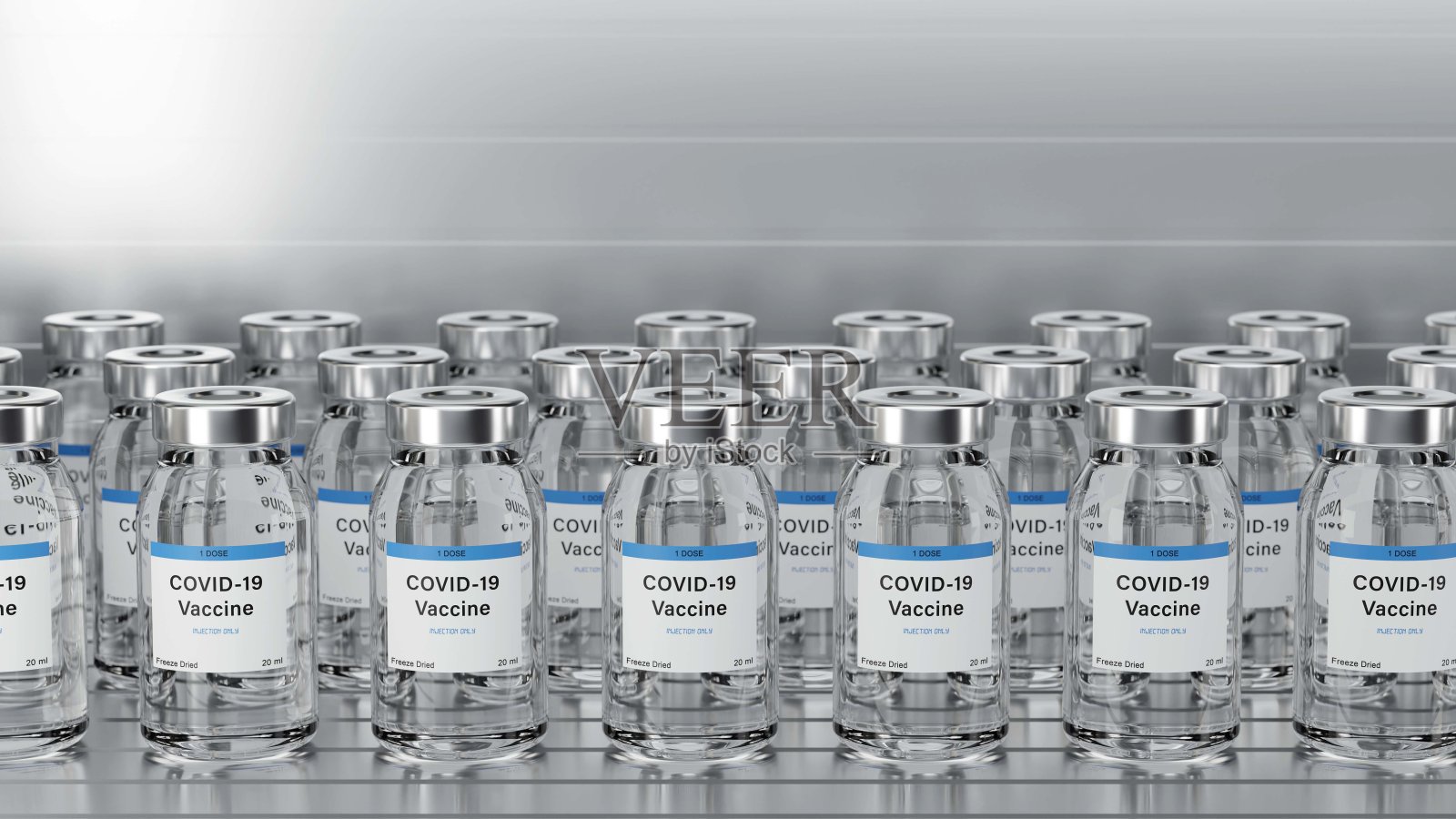 安瓶Covid-19疫苗。照片摄影图片