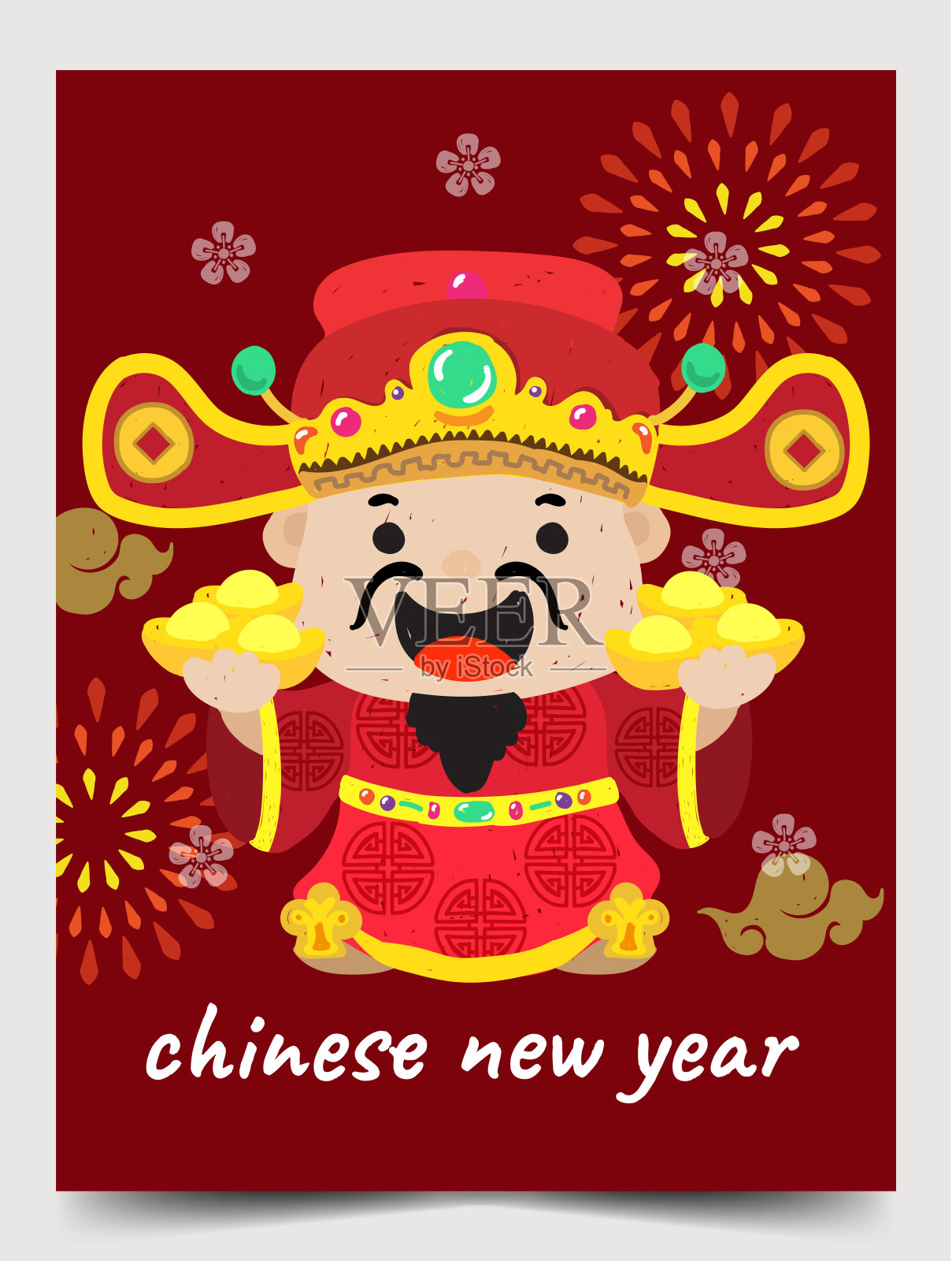 春节可爱海报传单小册子插图矢量08插画图片素材