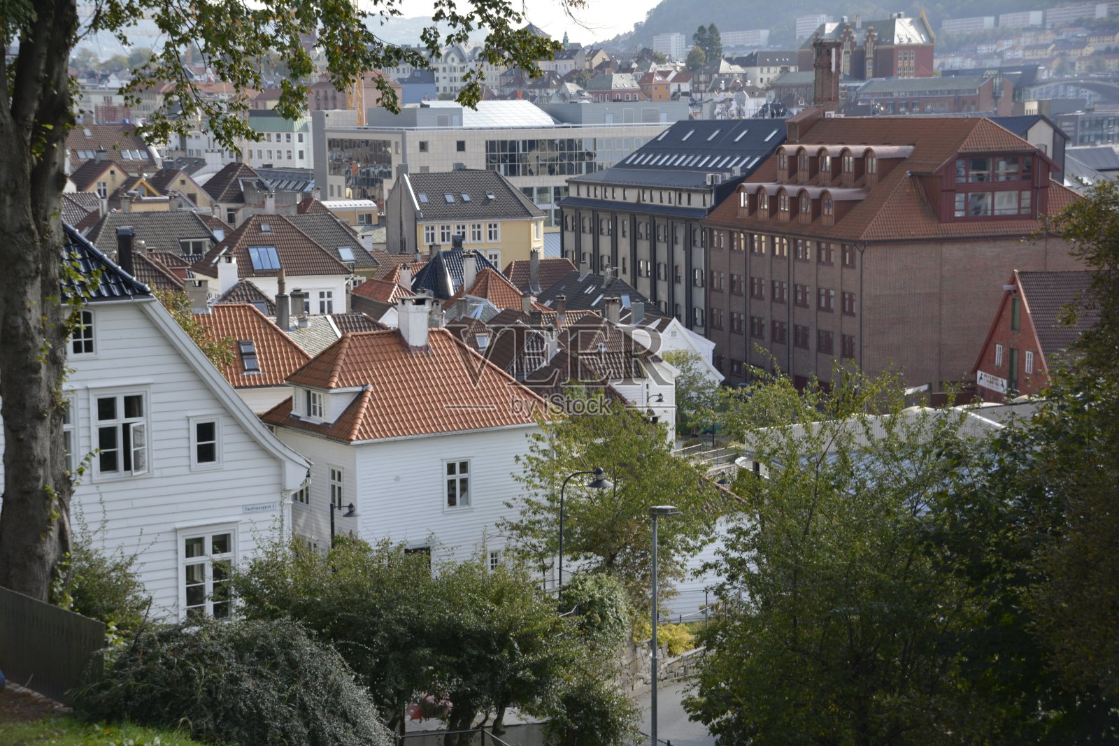 舒适的街道卑尔根照片摄影图片
