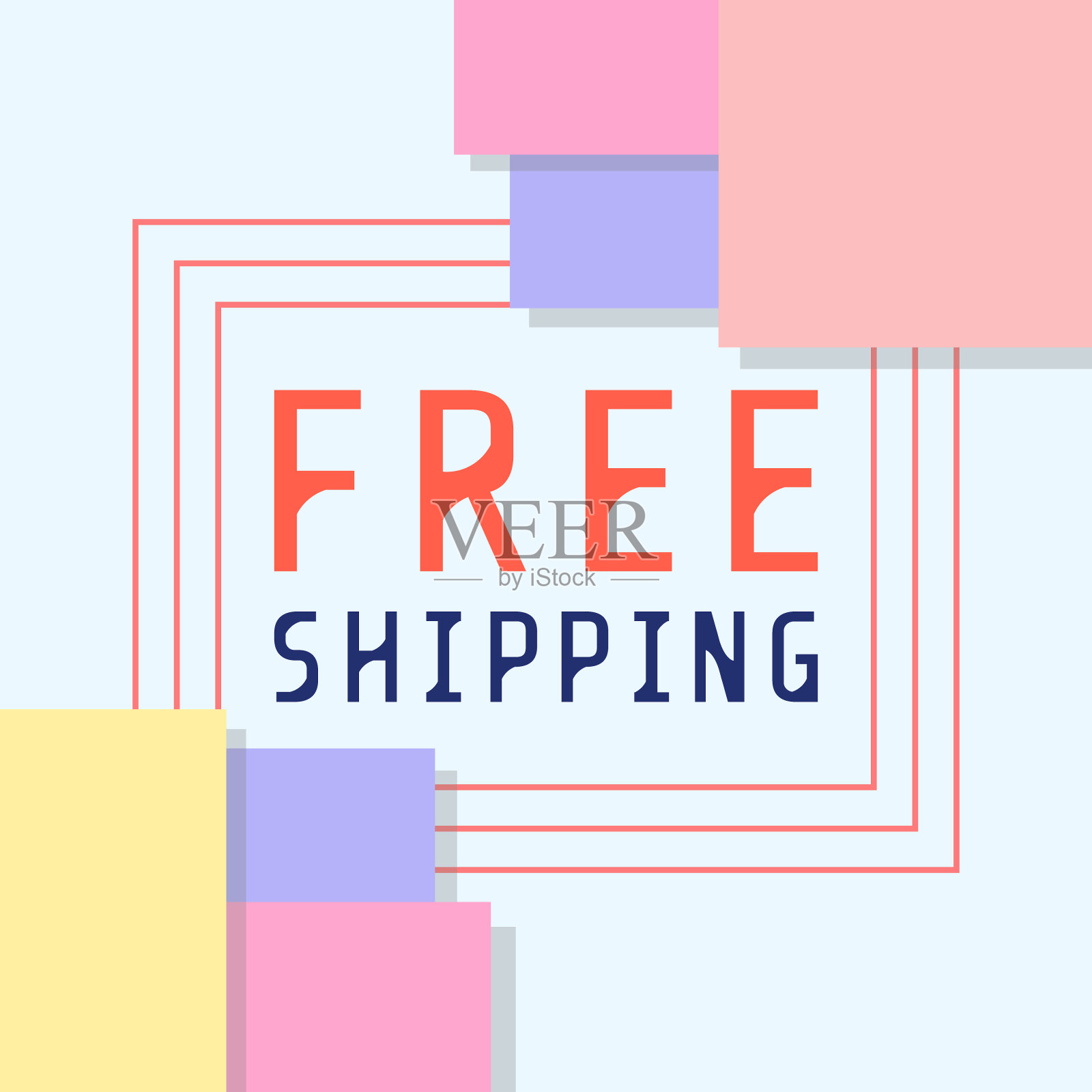 免费邮寄大胆的宣传海报插画图片素材