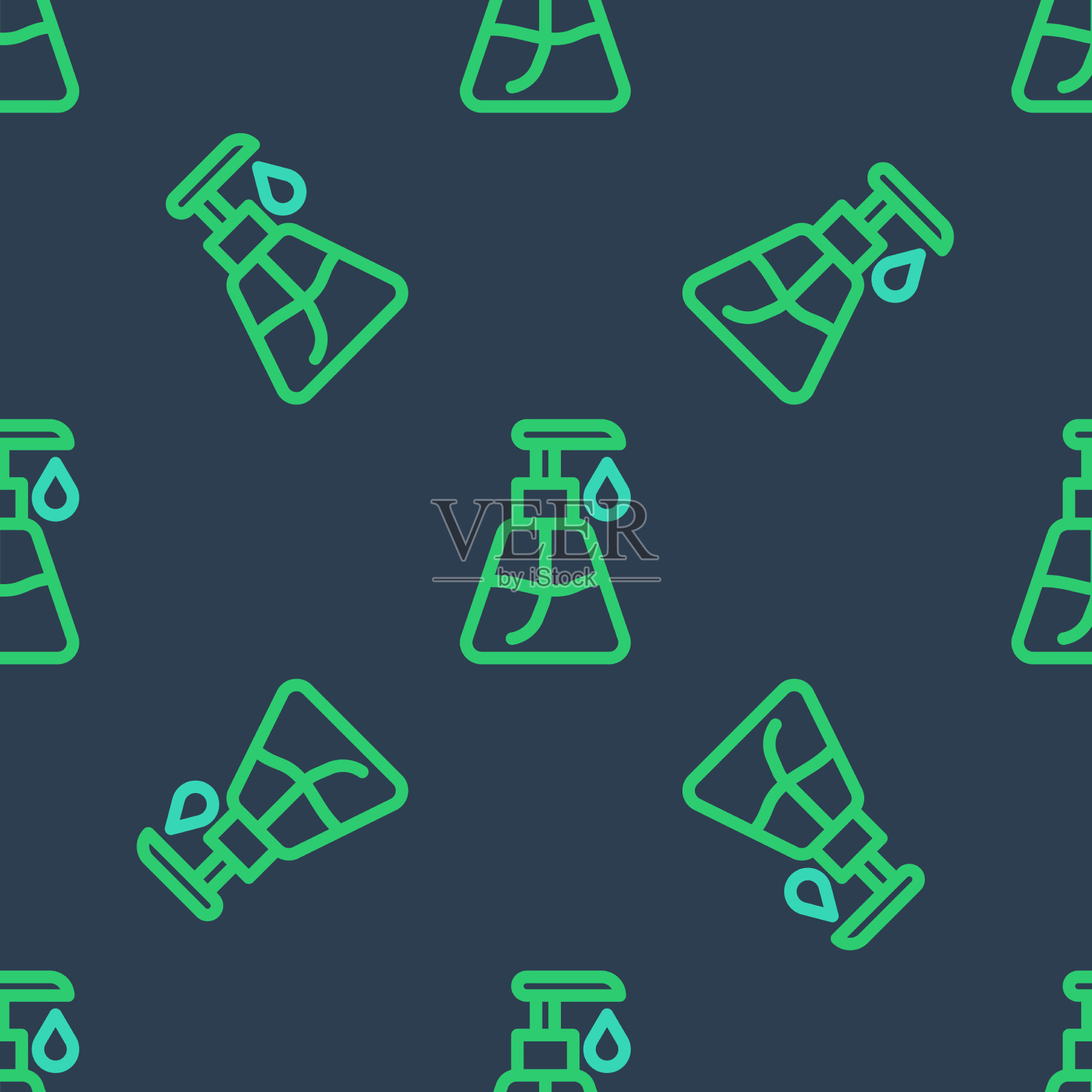 线霜或洗液化妆品管图标孤立插画图片素材