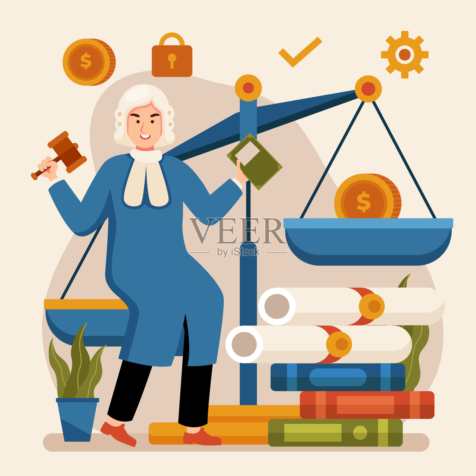 扁平风格律师日矢量插画插画图片素材