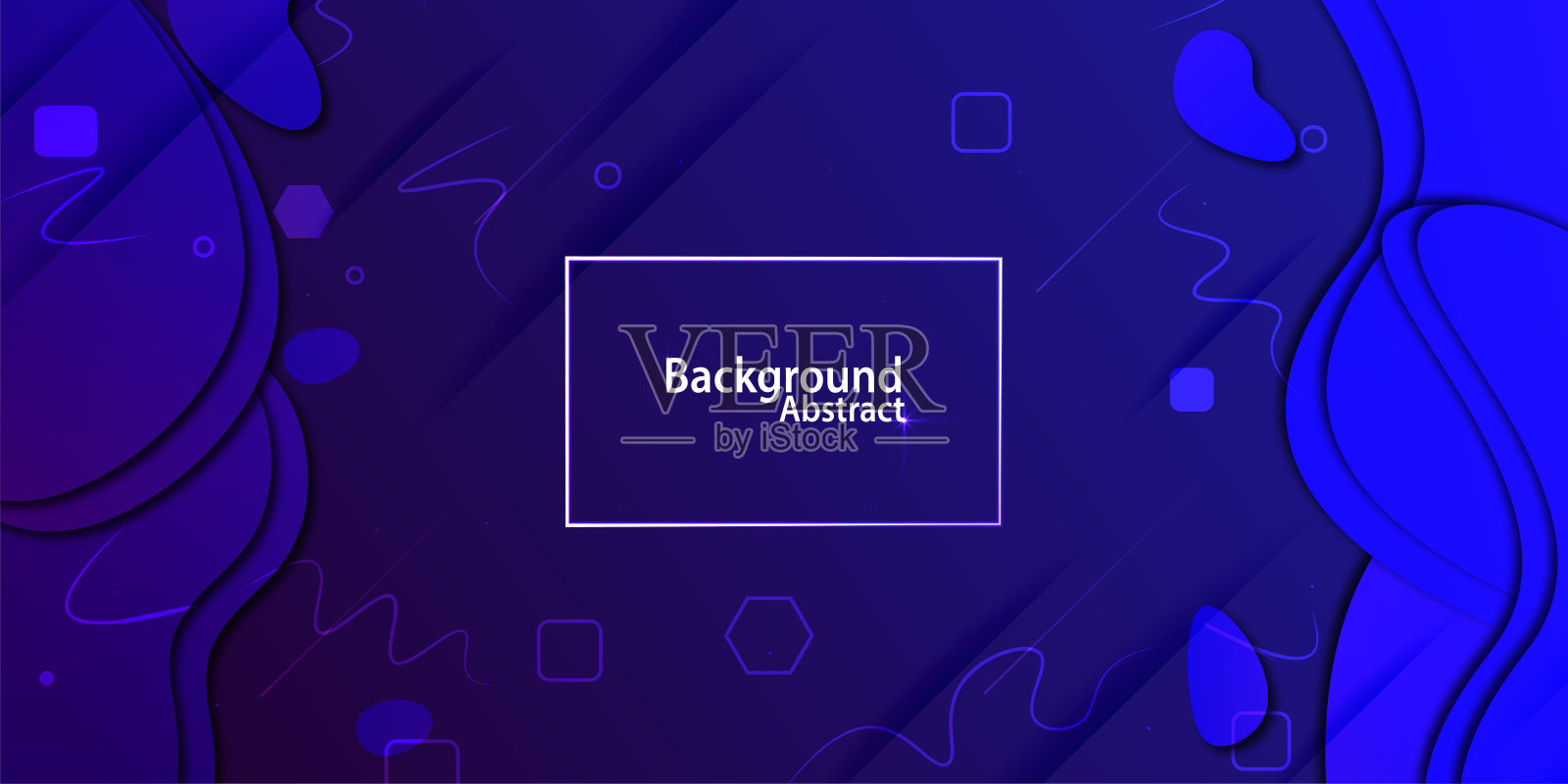 蓝色渐变的抽象背景设计模板素材