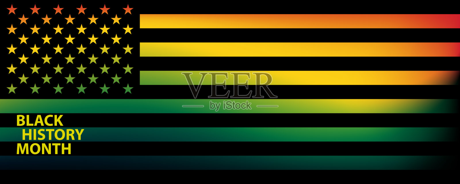 黑人历史月社交媒体帖子。庆祝黑人历史月。插画图片素材