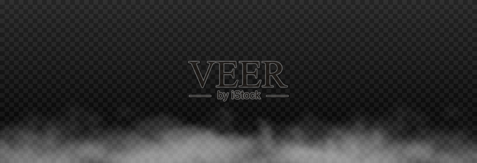 矢量烟或雾云。透明背景上的雾或云。烟，雾，云png。插画图片素材