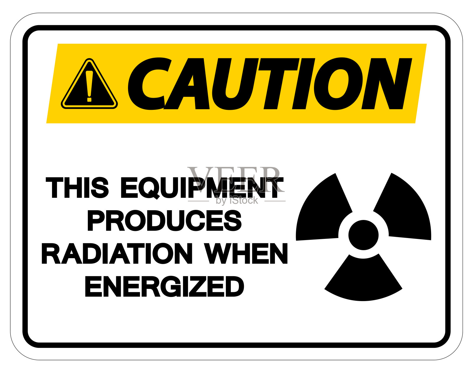 注意:当通电时，此设备会产生辐射插画图片素材