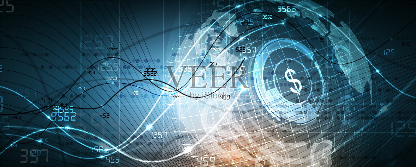 有财务、商业背景，有图表插画图片素材