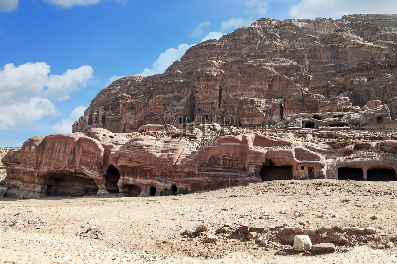 佩特拉古城的废墟照片摄影图片