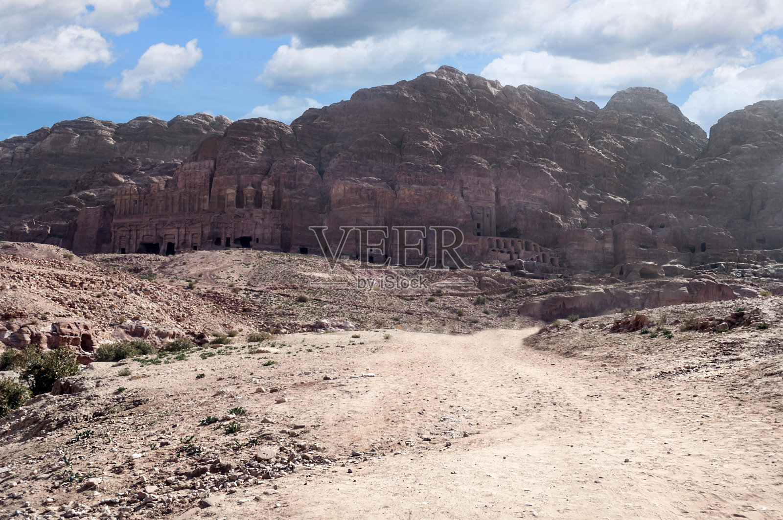 佩特拉古城的废墟照片摄影图片