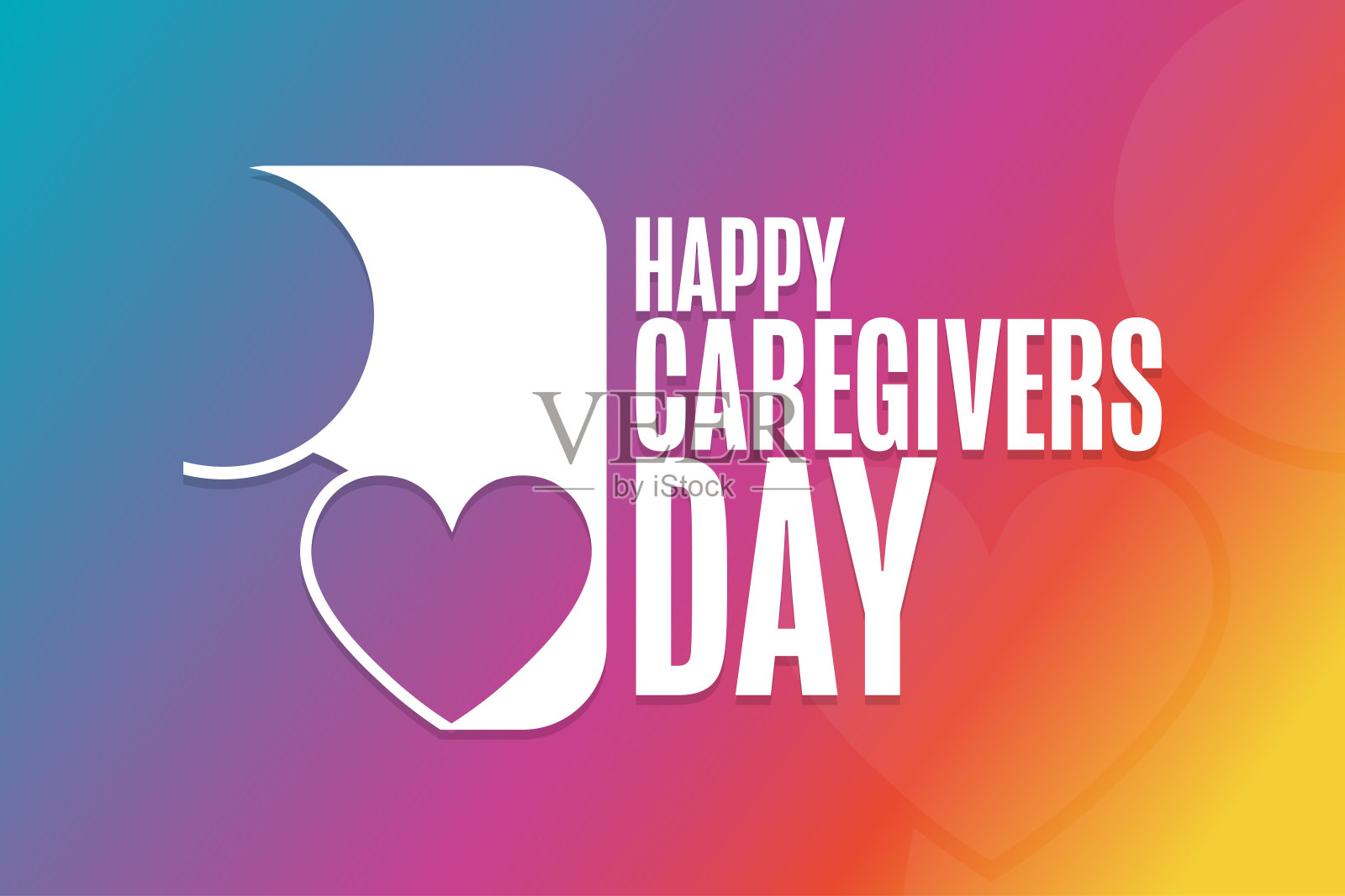 护理人员一天快乐。节日的概念。模板背景，横幅，卡片，与文字题字海报。向量EPS10插图。设计模板素材