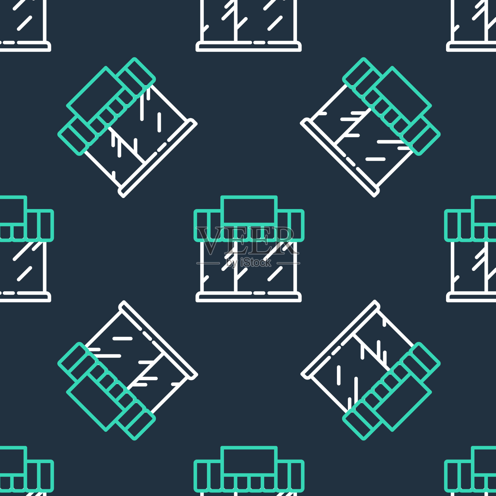 线购物大楼或市场商店图标插画图片素材