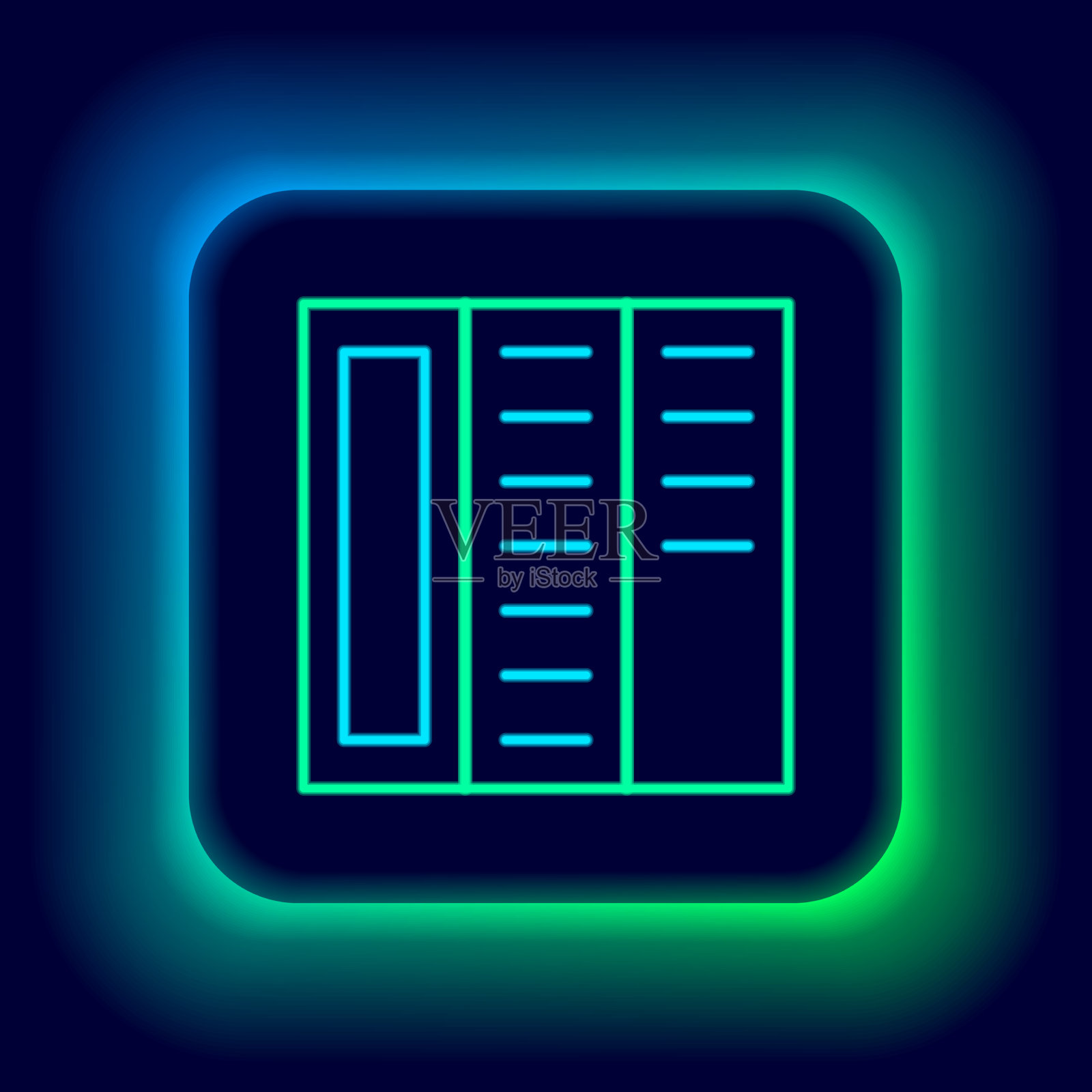 发光霓虹线小册子模板布局图标设计模板素材