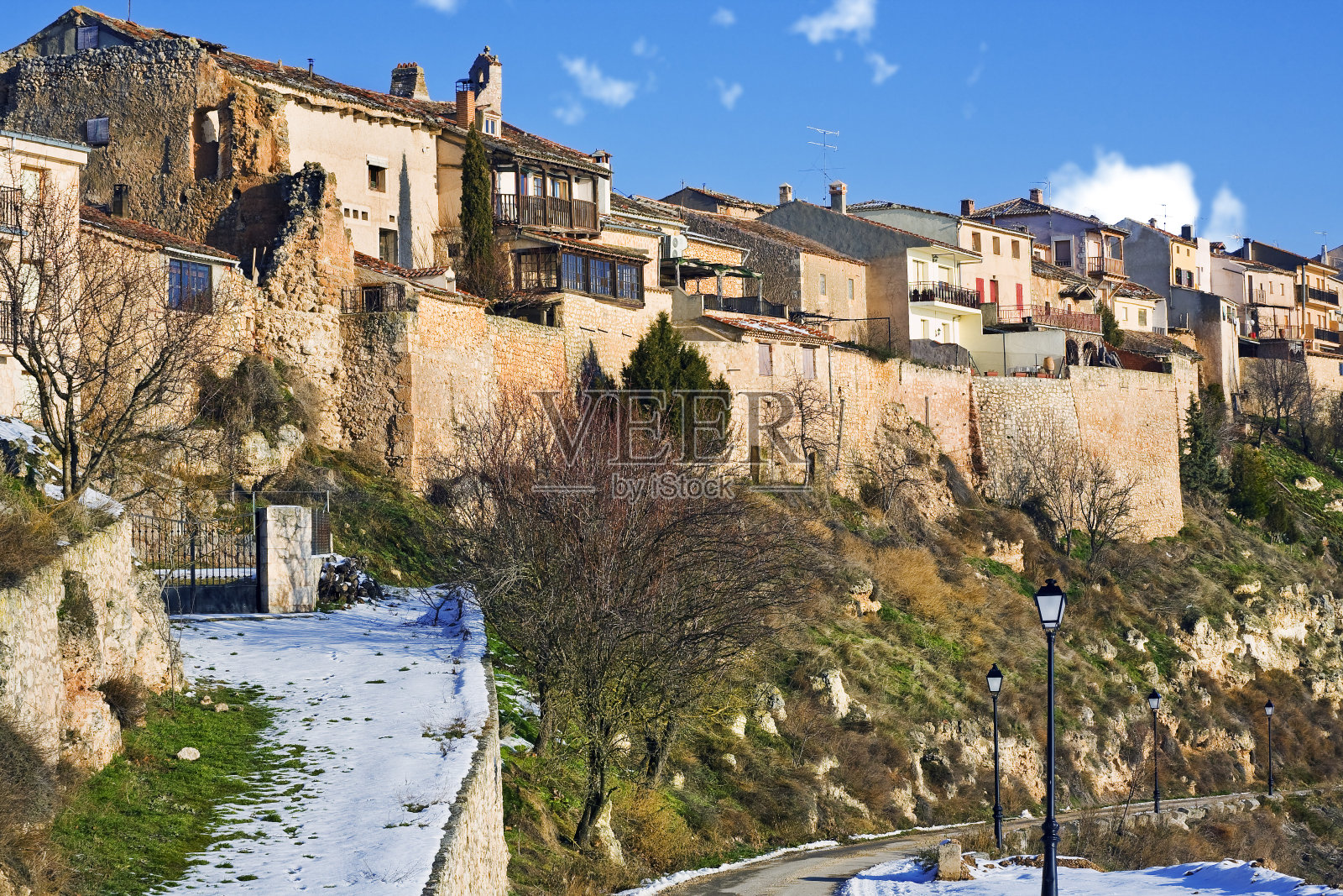 马德鲁埃洛在冬天的一天。塞戈维亚。照片摄影图片