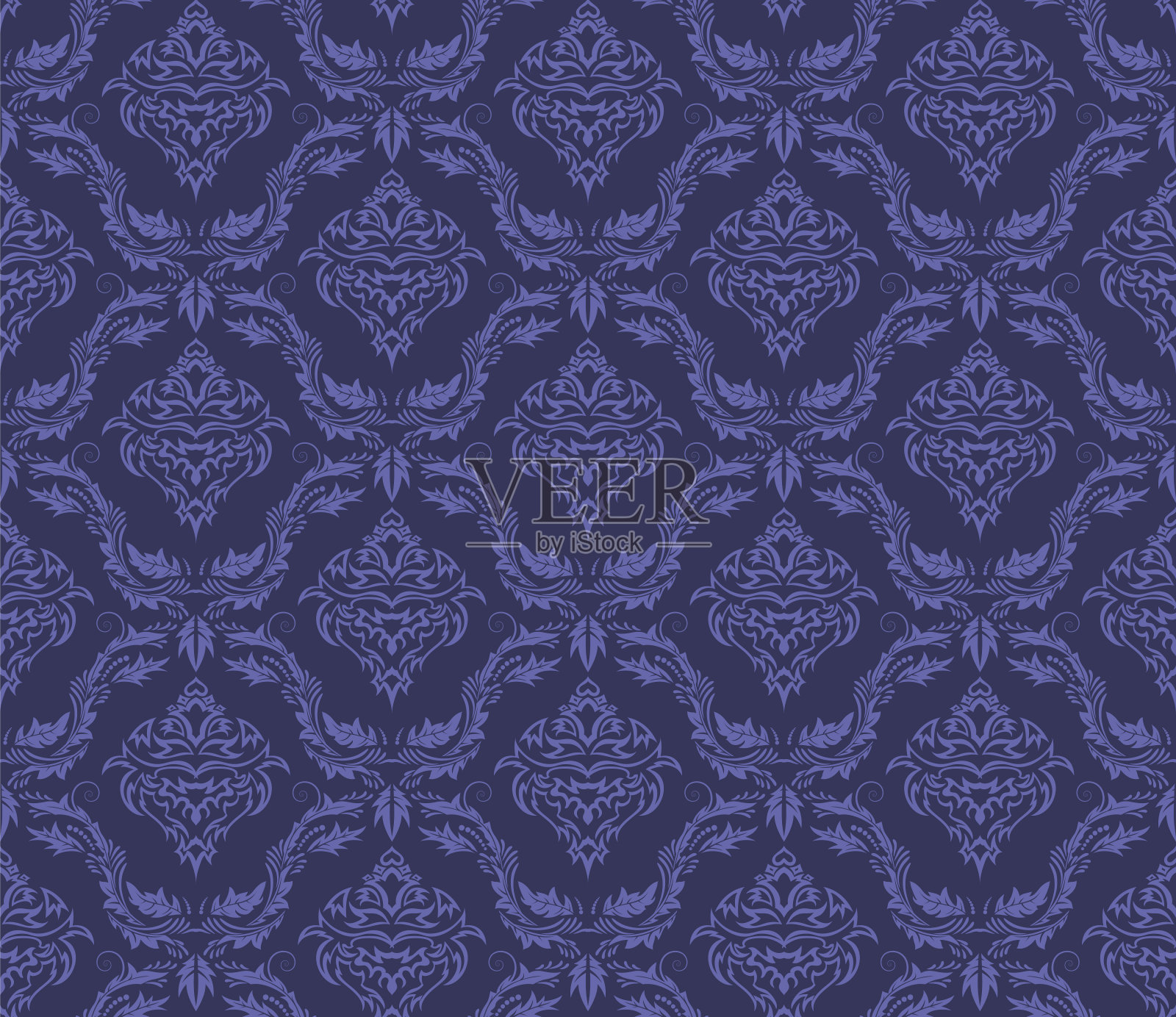 大马士革无缝模式插画图片素材