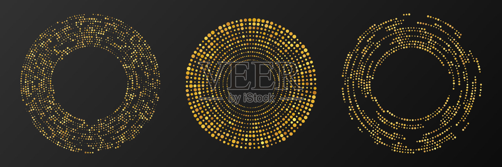 摘要金发光半色调点背景插画图片素材