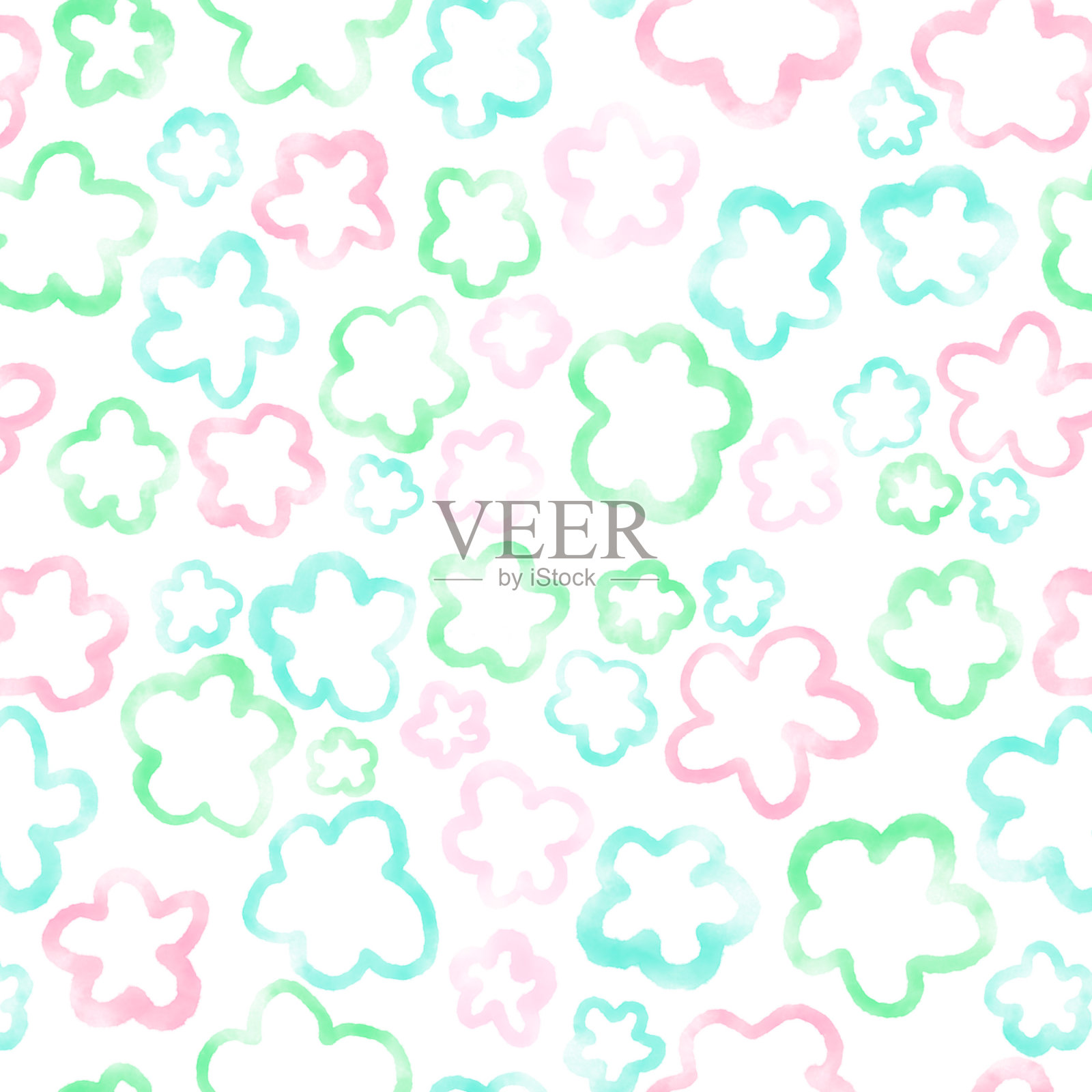 图案背景粉红色花背景插画图片素材