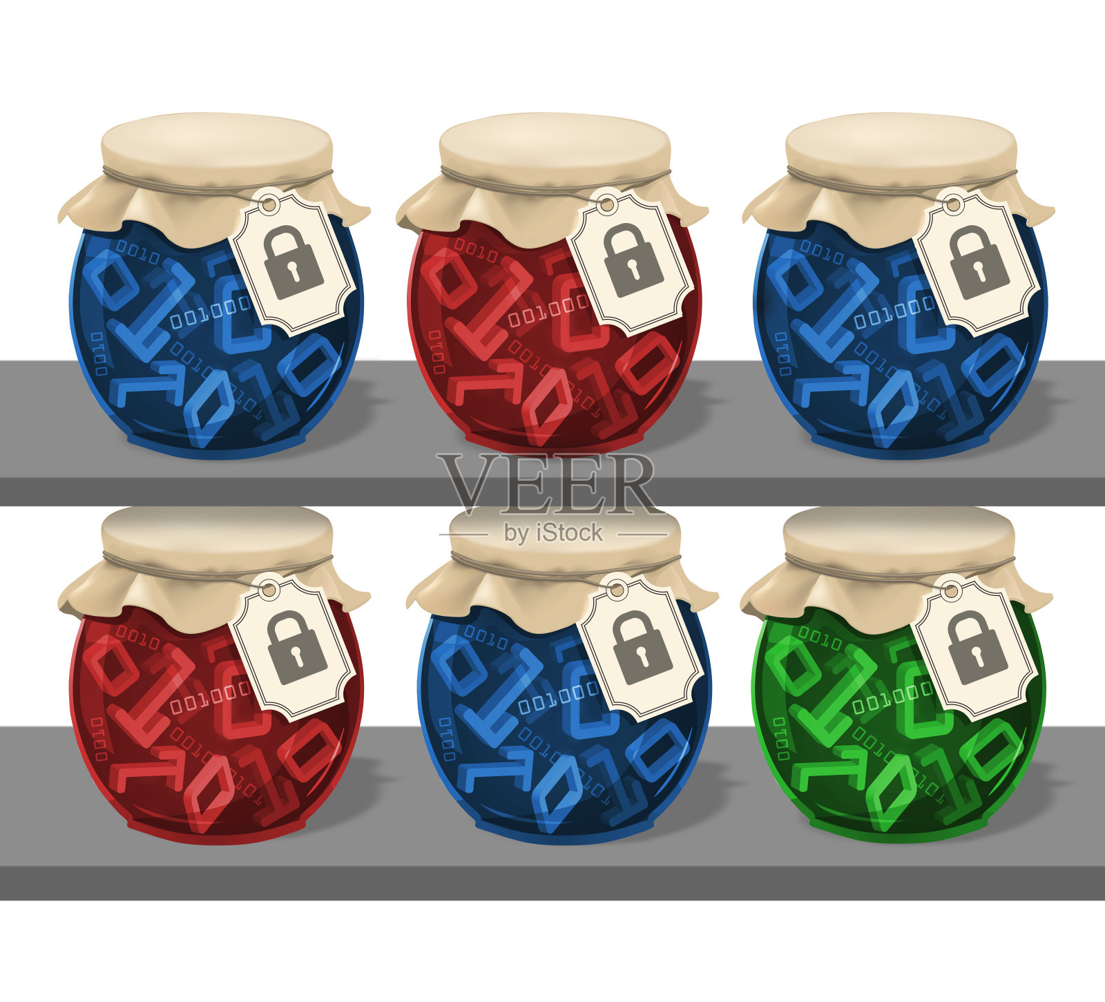 安全数据，货架，有趣的复古概念。设计元素图片