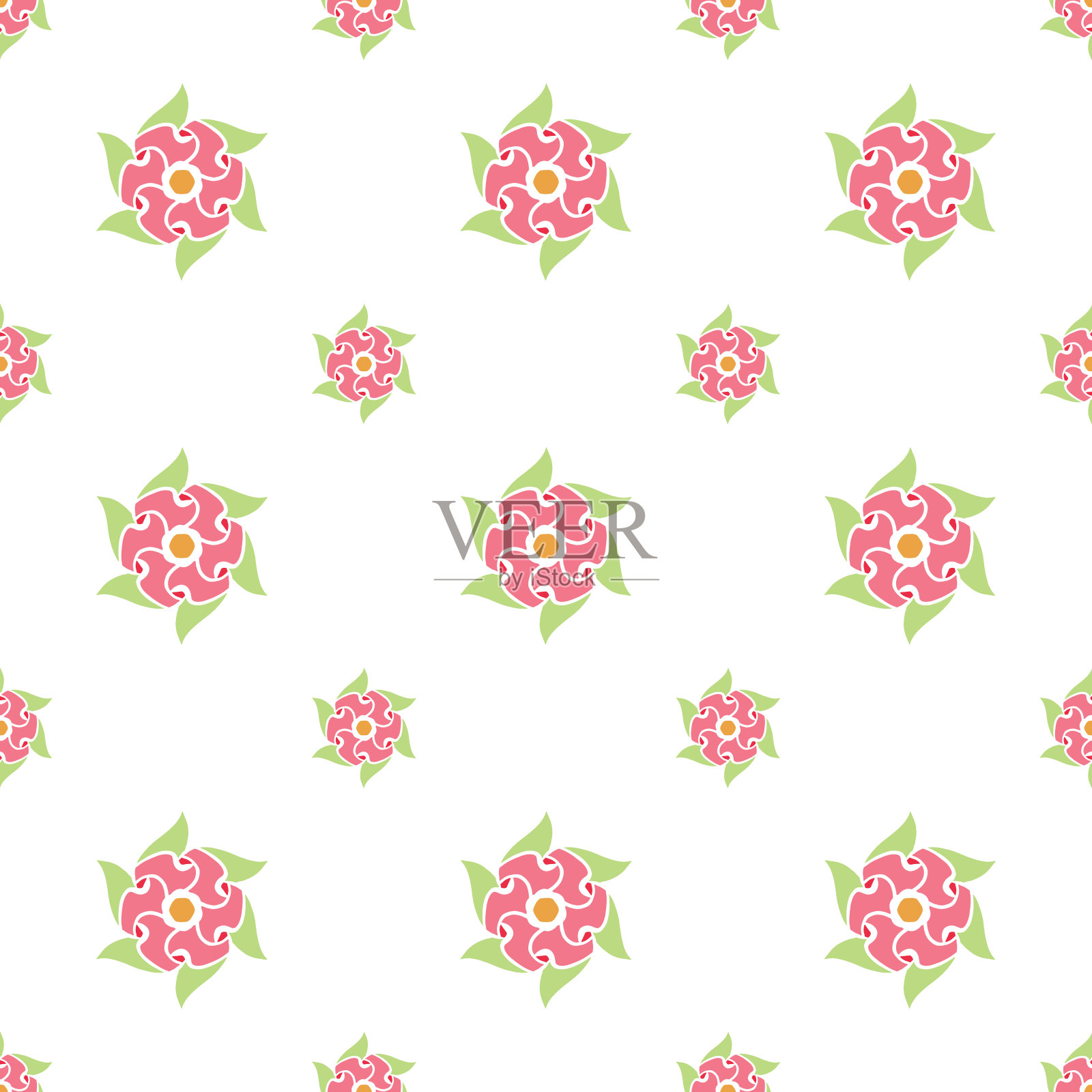 手绘多色重复图案透明背景，重复图案的纺织品，壁纸，包装，包装，和所有其他无缝印刷工作，图案添加到样品面板。插画图片素材