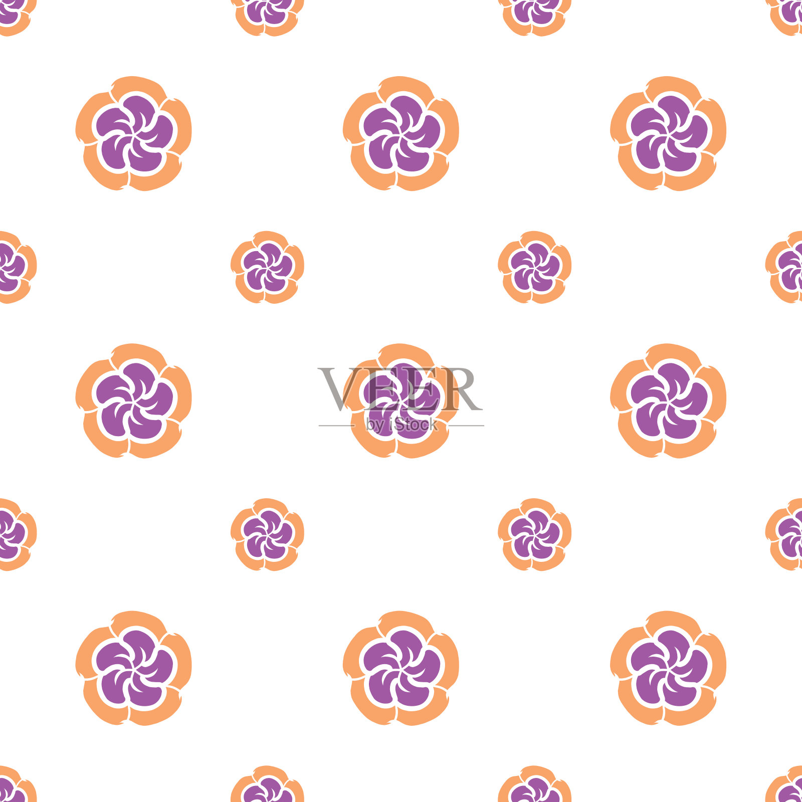 手绘多色重复图案透明背景，重复图案的纺织品，壁纸，包装，包装，和所有其他无缝印刷工作，图案添加到样品面板。插画图片素材