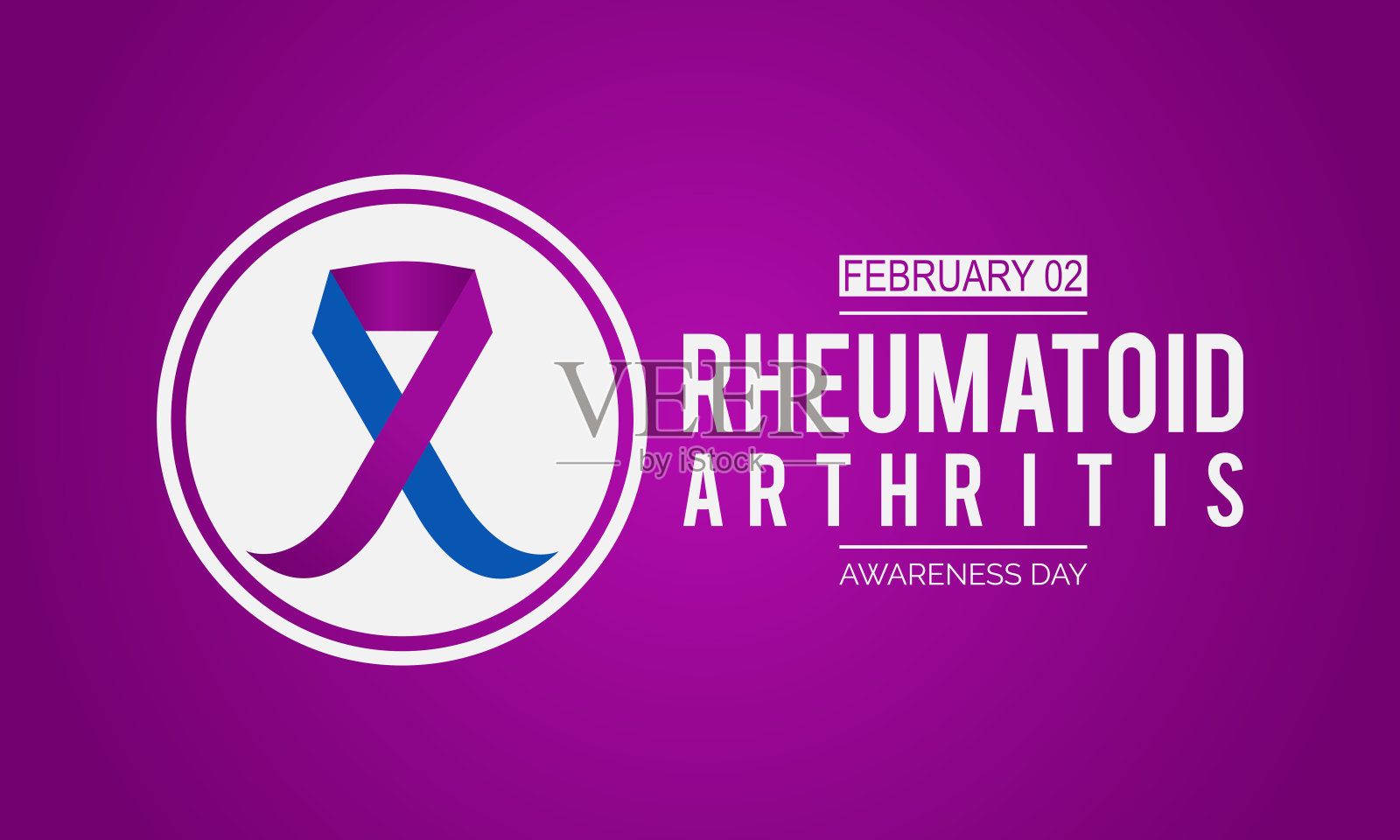 类风湿关节炎宣传日。医学概念矢量模板横幅，卡片，海报，背景。插画图片素材