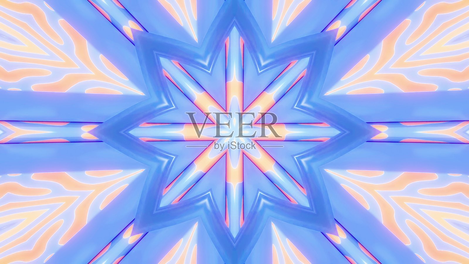 美丽的抽象万花筒技术背景的各种几何形状插画图片素材