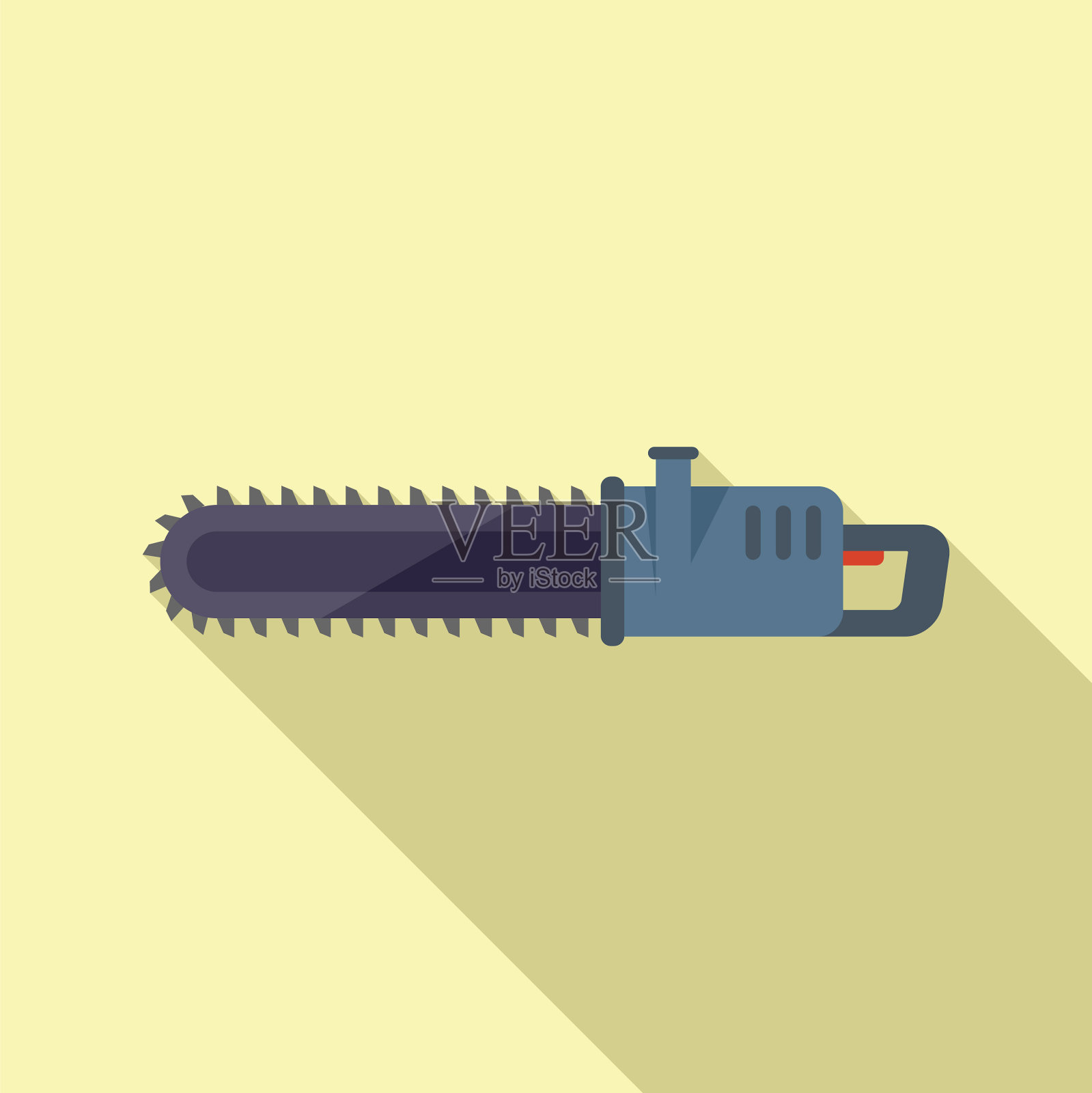 木电锯图标平动力链插画图片素材