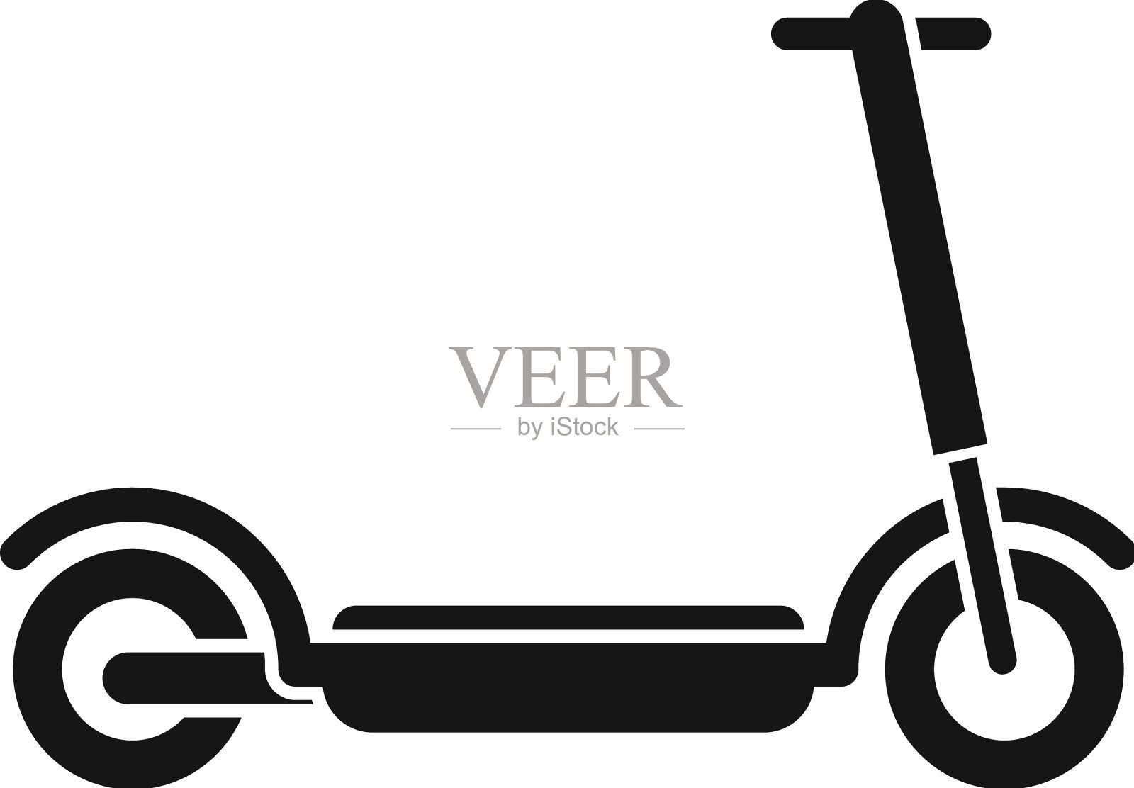 电动滑板车图标简单的电动滑板车设计元素图片