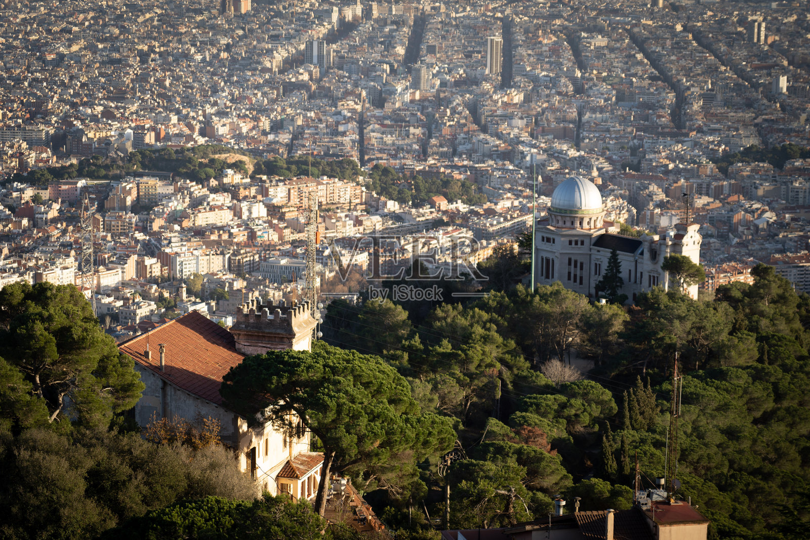 巴塞罗那的城市景观。度假旅游理念照片摄影图片