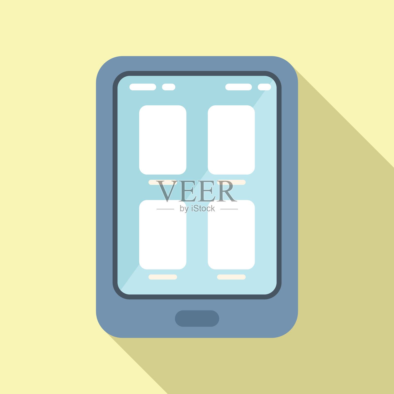 电子书图标平坦的数字教育插画图片素材